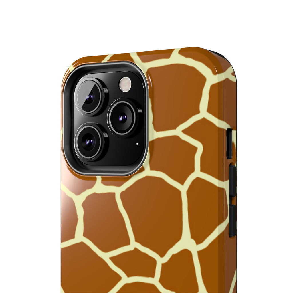 Giraffe Print Tough Phone Case — Durable Safari Animal Pattern Protective Cover