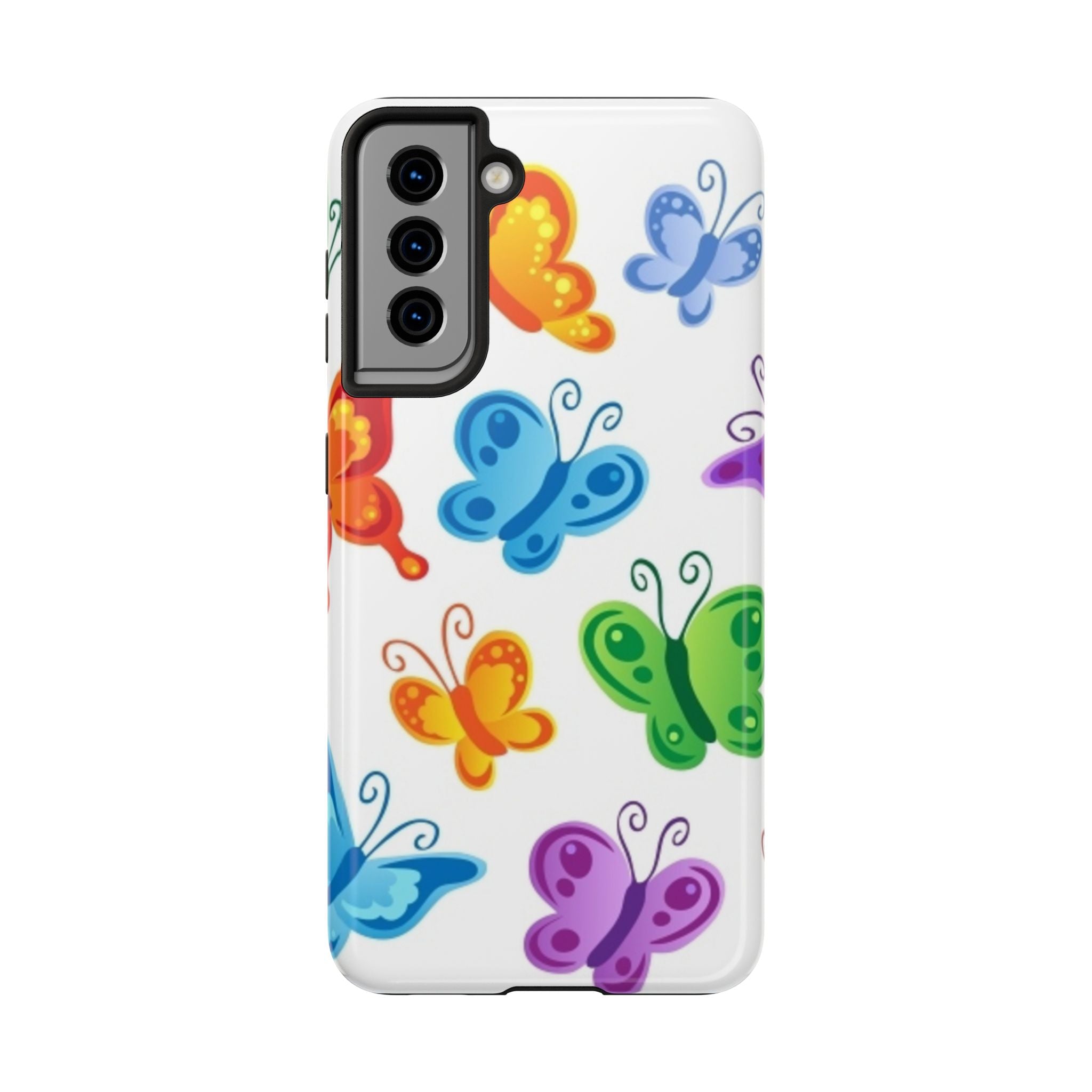 Tough Phone Case — Colorful Rainbow Butterflies Protective Cover