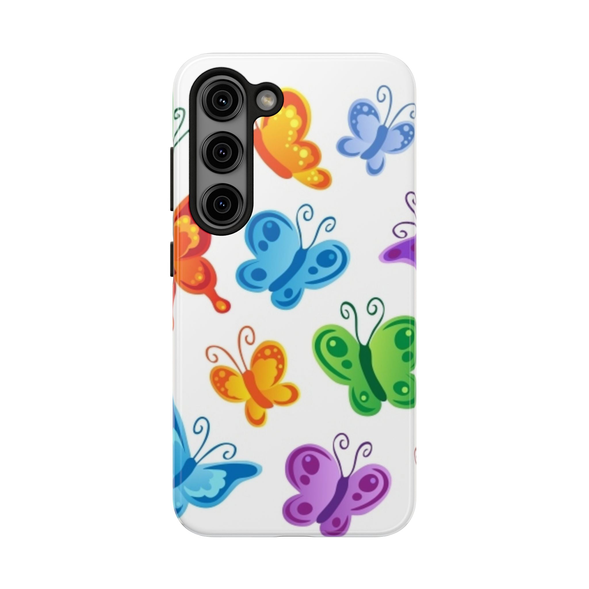 Tough Phone Case — Colorful Rainbow Butterflies Protective Cover