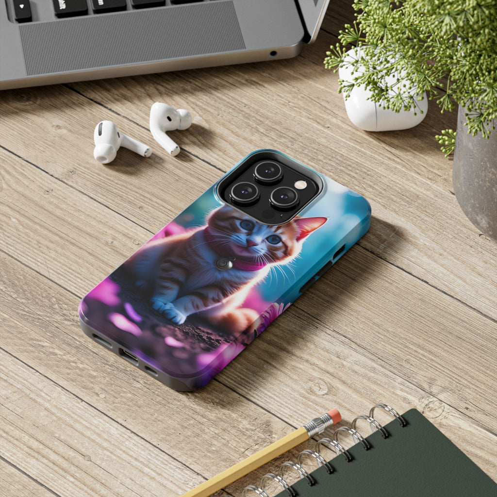 Cute Ginger Kitten Tough Phone Case — Protective iPhone Case with Adorable Cat Design