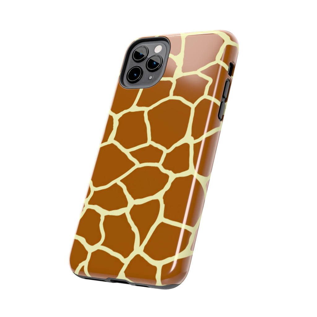 Giraffe Print Tough Phone Case — Durable Safari Animal Pattern Protective Cover
