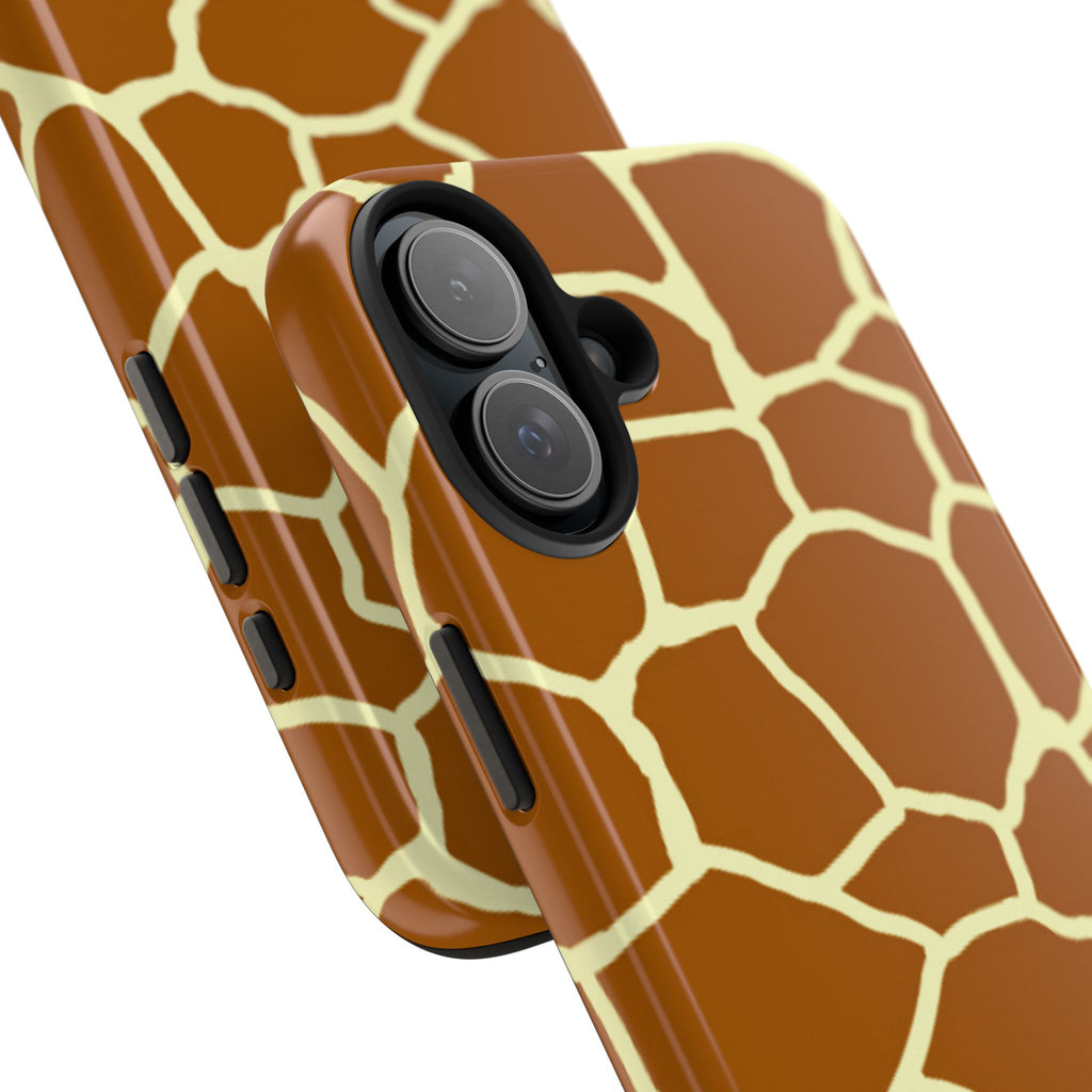Giraffe Print Tough Phone Case — Durable Safari Animal Pattern Protective Cover