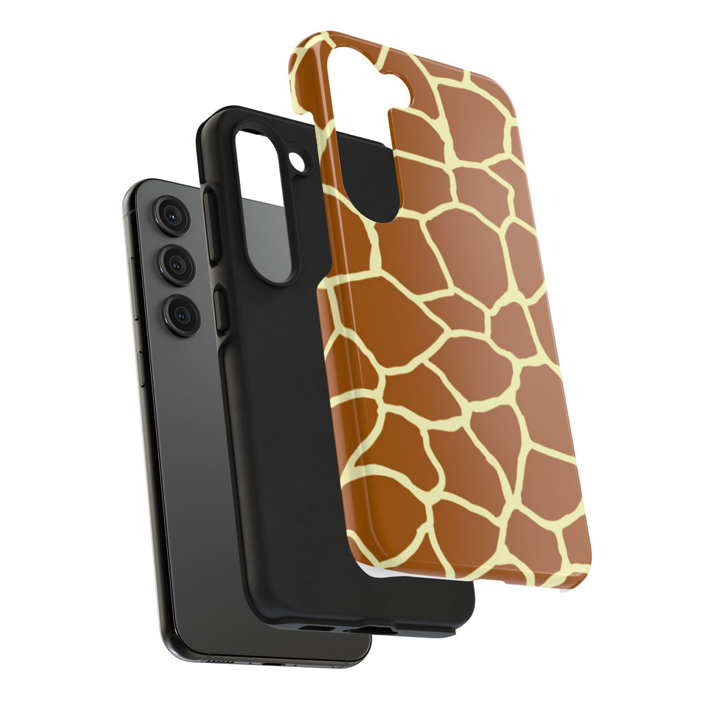 Giraffe Print Tough Phone Case — Durable Safari Animal Pattern Protective Cover