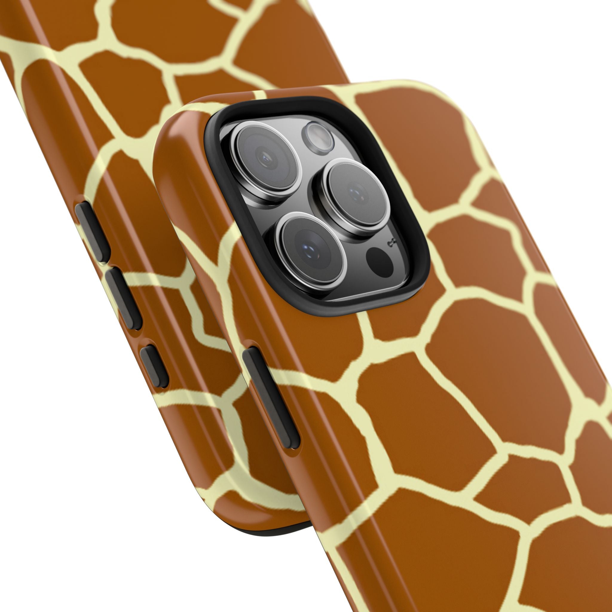Giraffe Print Tough Phone Case — Durable Safari Animal Pattern Protective Cover