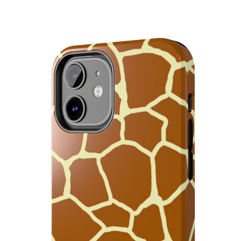 Giraffe Print Tough Phone Case — Durable Safari Animal Pattern Protective Cover