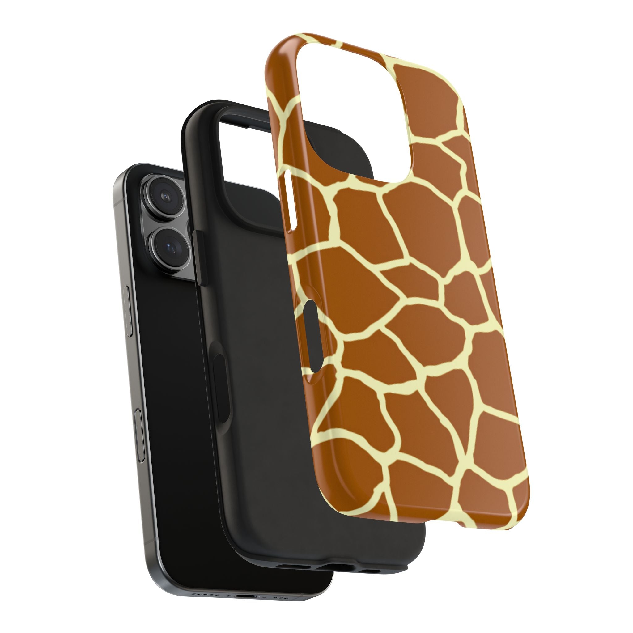 Giraffe Print Tough Phone Case — Durable Safari Animal Pattern Protective Cover