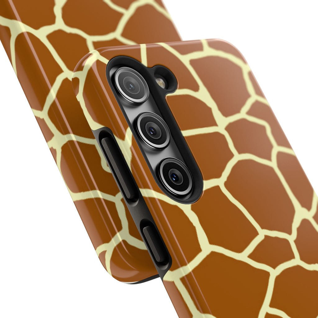 Giraffe Print Tough Phone Case — Durable Safari Animal Pattern Protective Cover