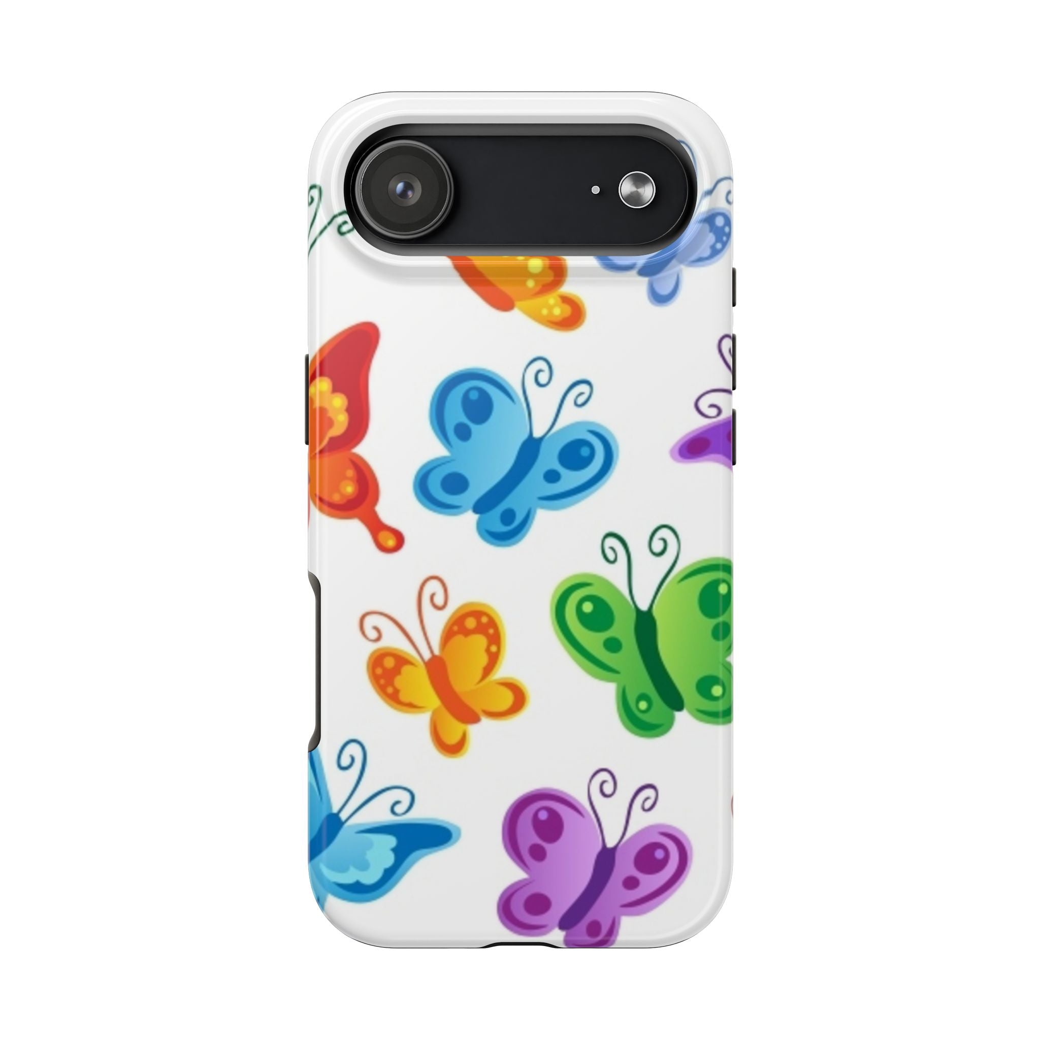 Tough Phone Case — Colorful Rainbow Butterflies Protective Cover