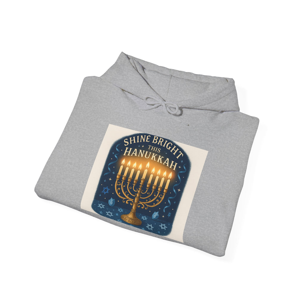 Hanukkah Menorah Hoodie – Shine Bright Hanukkah Sweatshirt