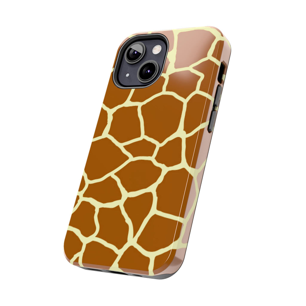 Giraffe Print Tough Phone Case — Durable Safari Animal Pattern Protective Cover