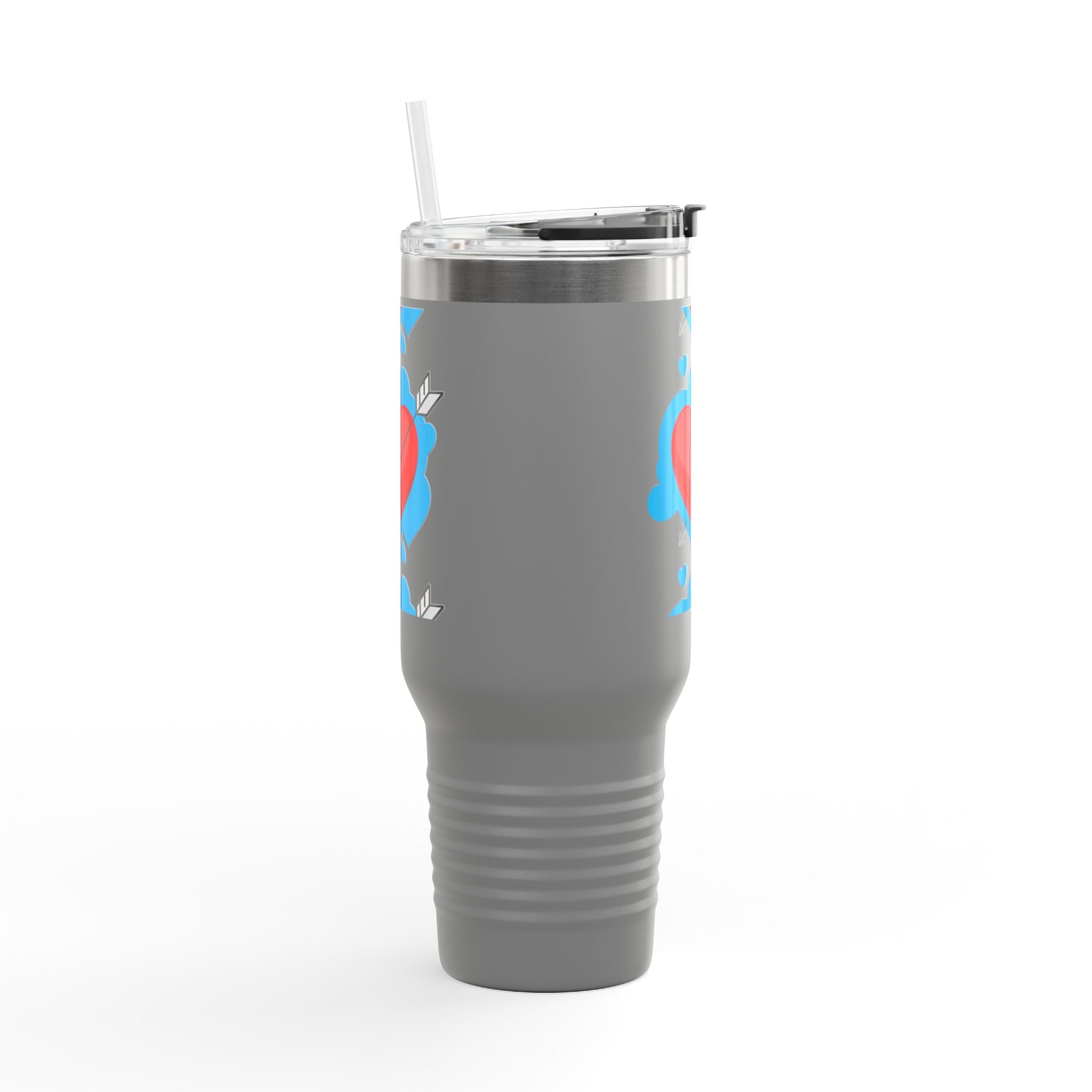 40oz Insulated Travel Mug — Arrowed Heart Love Design