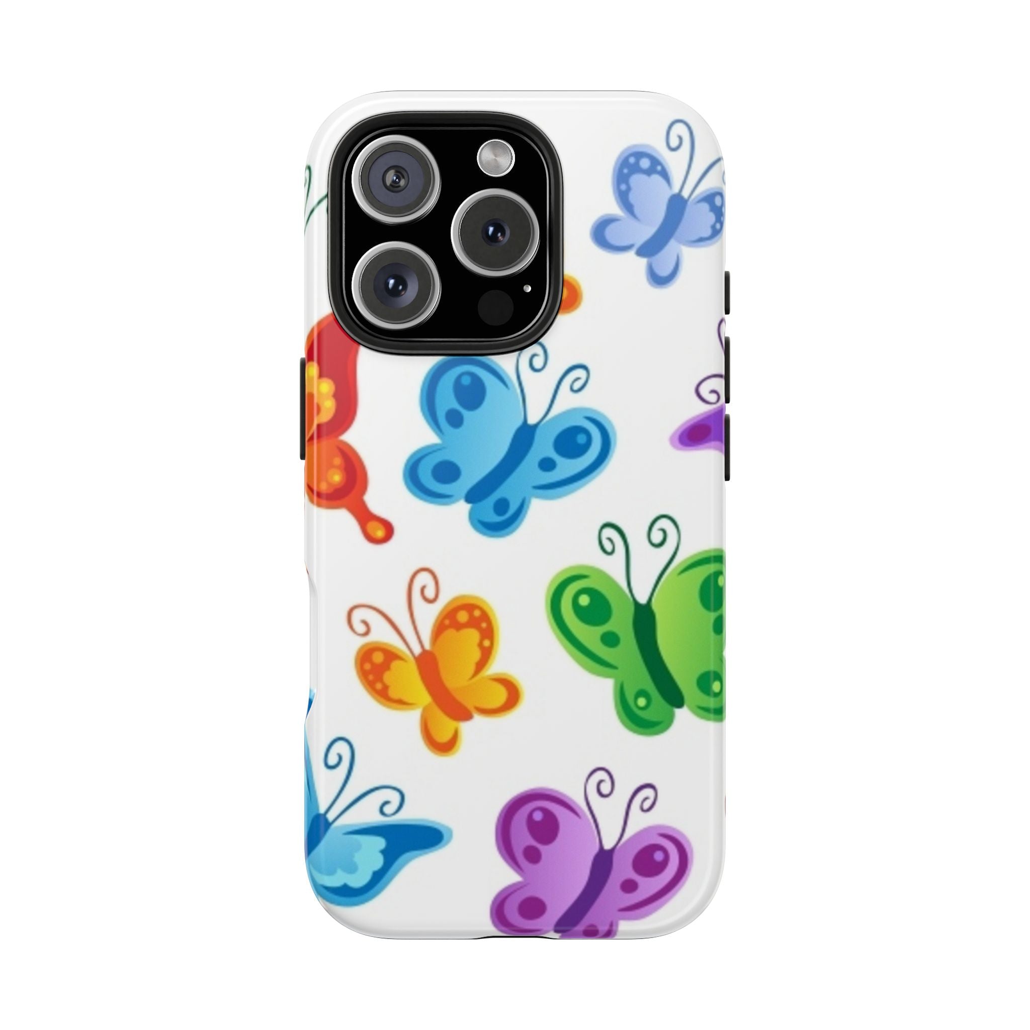 Tough Phone Case — Colorful Rainbow Butterflies Protective Cover