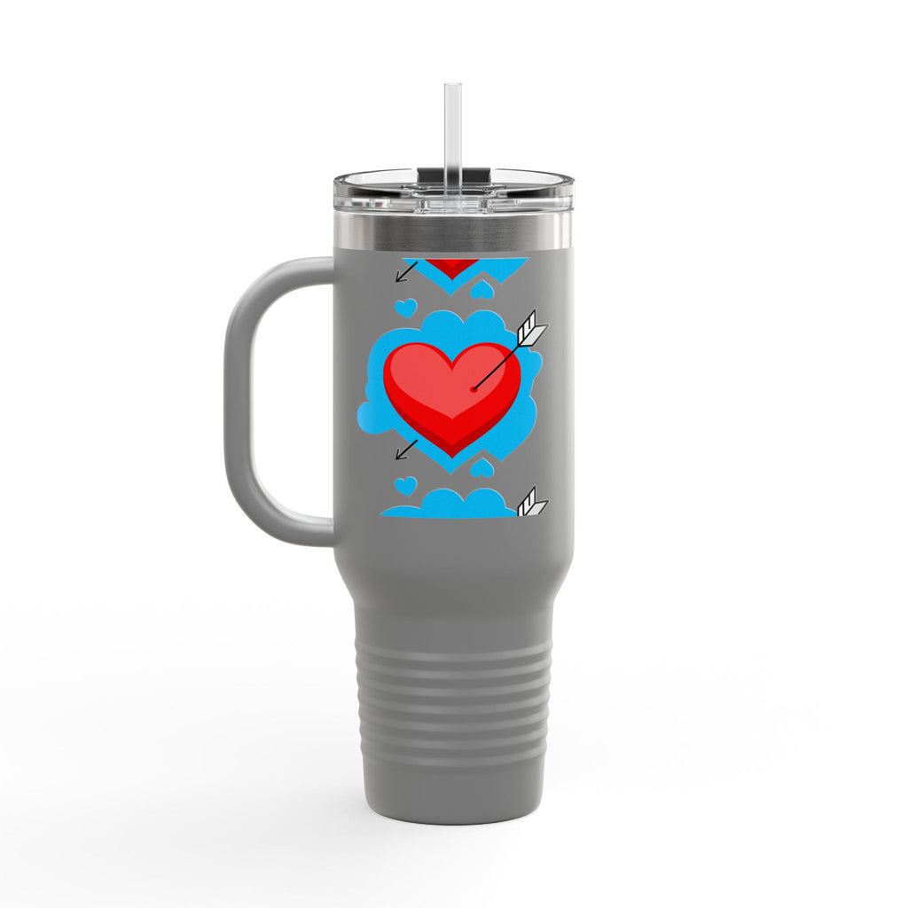 40oz Insulated Travel Mug — Arrowed Heart Love Design
