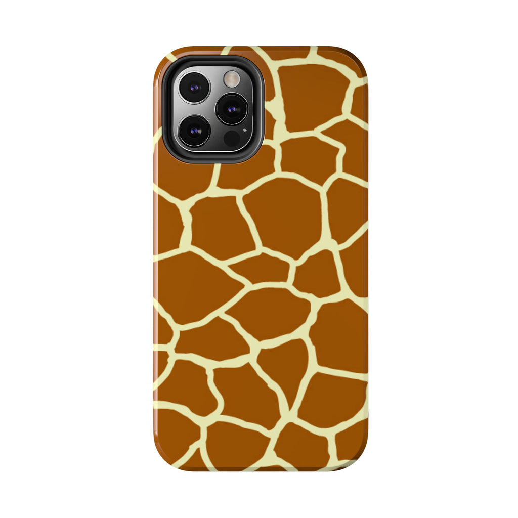 Giraffe Print Tough Phone Case — Durable Safari Animal Pattern Protective Cover