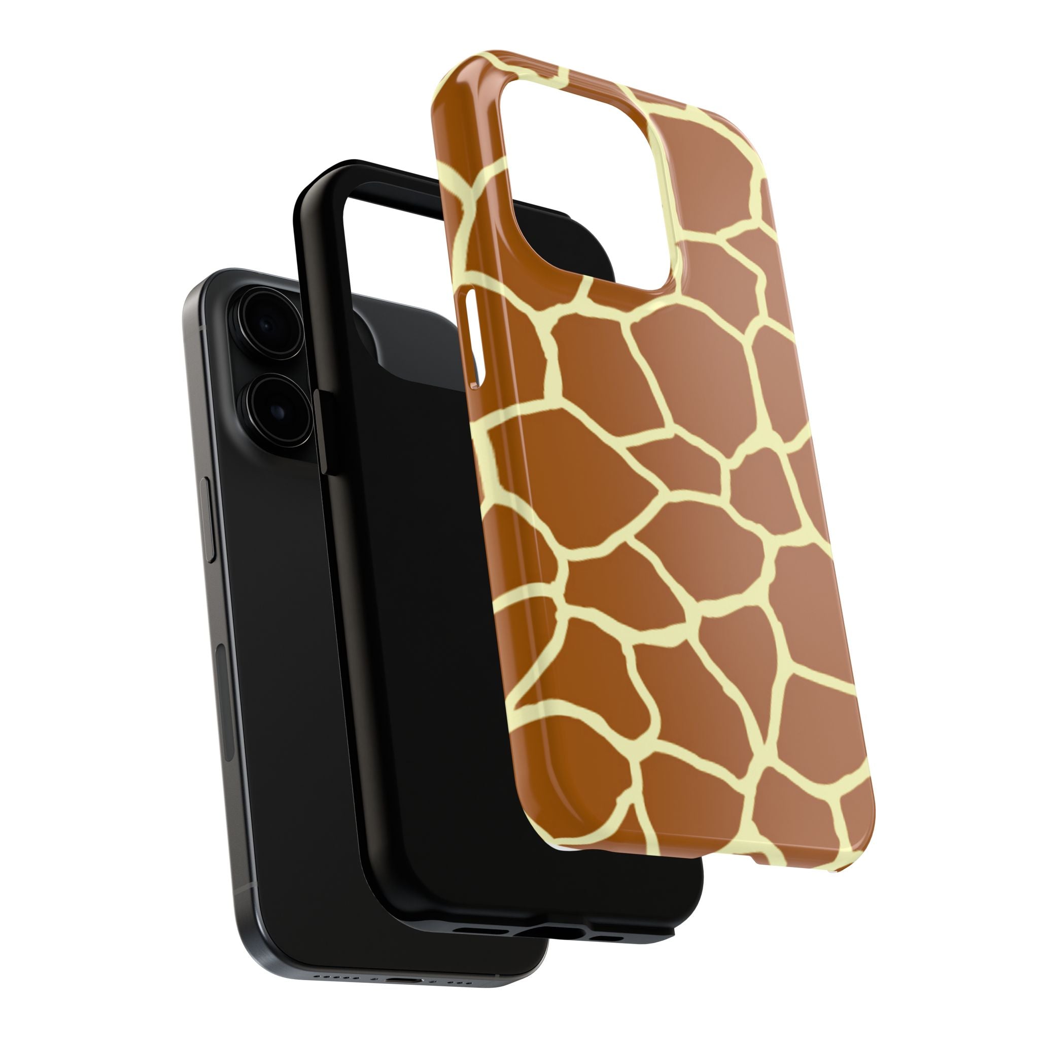 Giraffe Print Tough Phone Case — Durable Safari Animal Pattern Protective Cover
