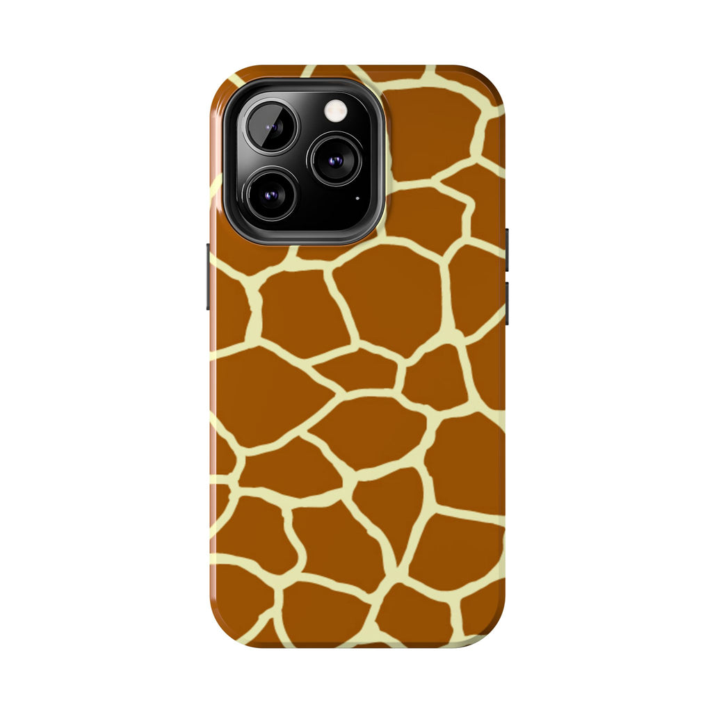 Giraffe Print Tough Phone Case — Durable Safari Animal Pattern Protective Cover