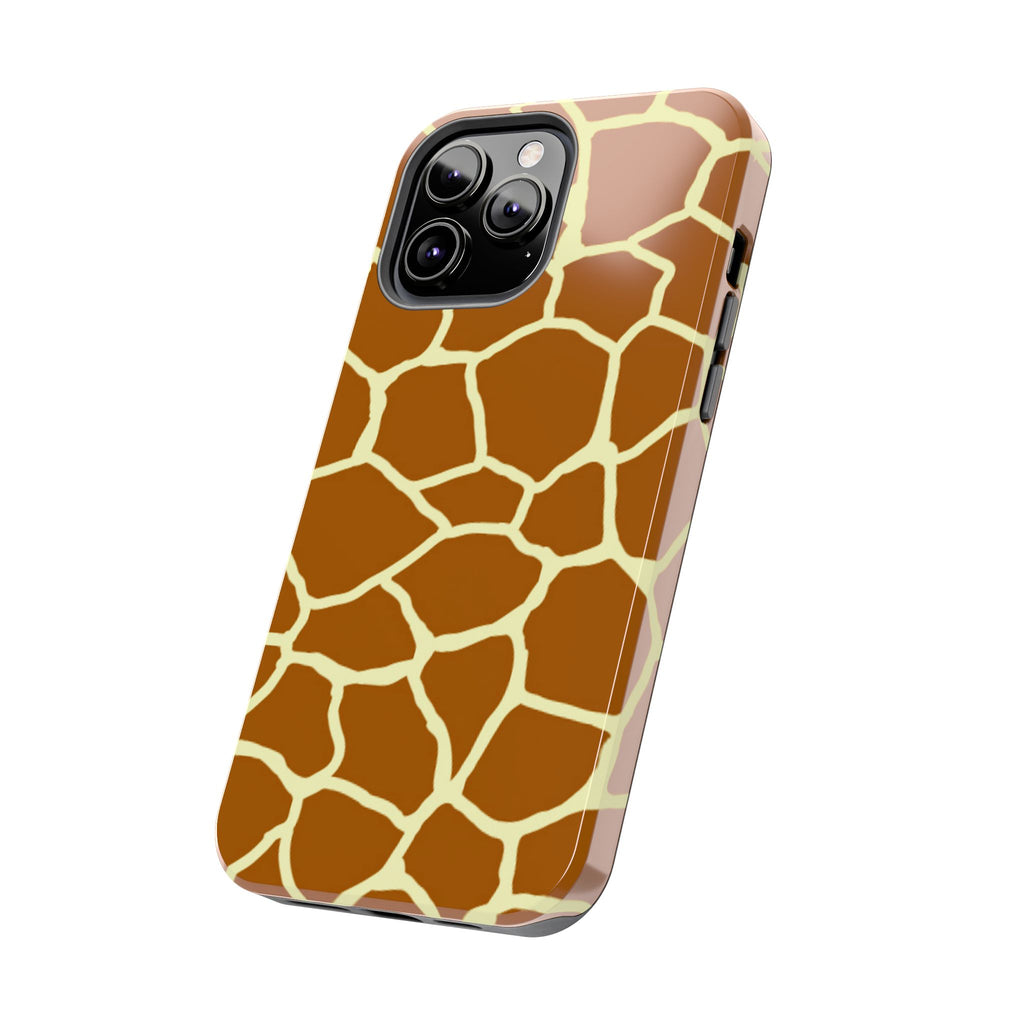 Giraffe Print Tough Phone Case — Durable Safari Animal Pattern Protective Cover