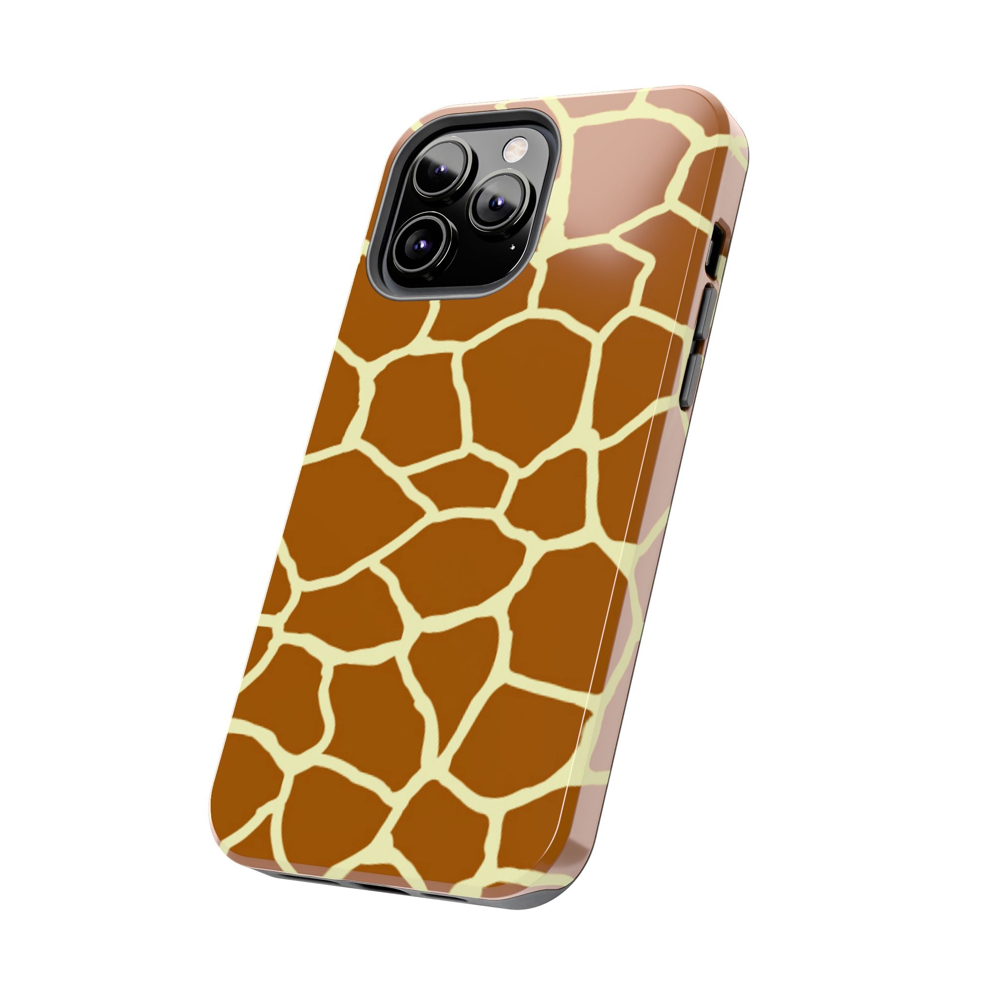 Giraffe Print Tough Phone Case — Durable Safari Animal Pattern Protective Cover