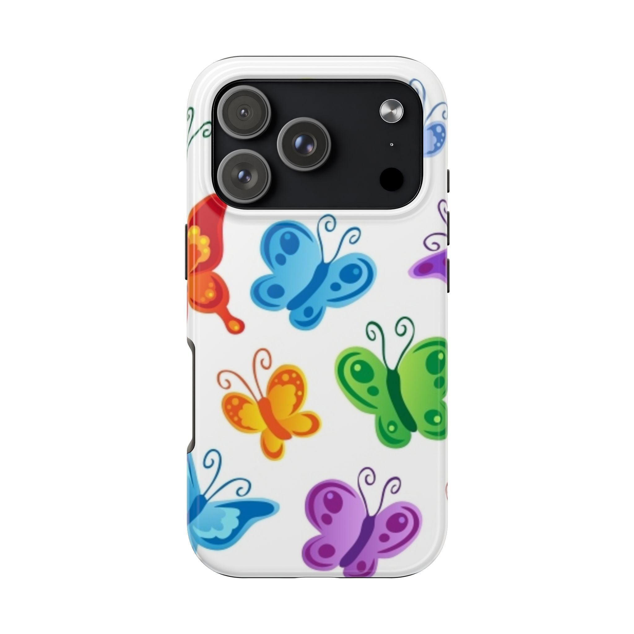 Tough Phone Case — Colorful Rainbow Butterflies Protective Cover