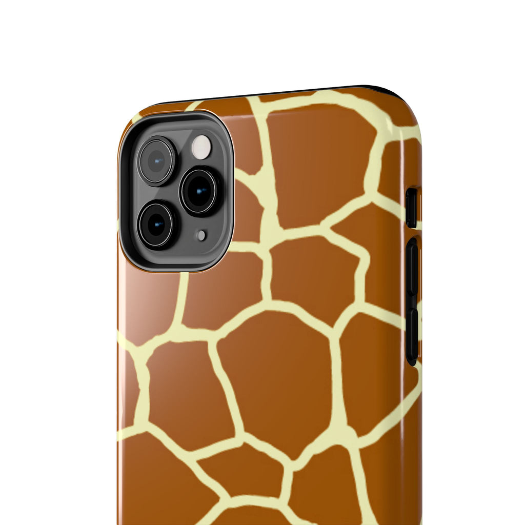 Giraffe Print Tough Phone Case — Durable Safari Animal Pattern Protective Cover