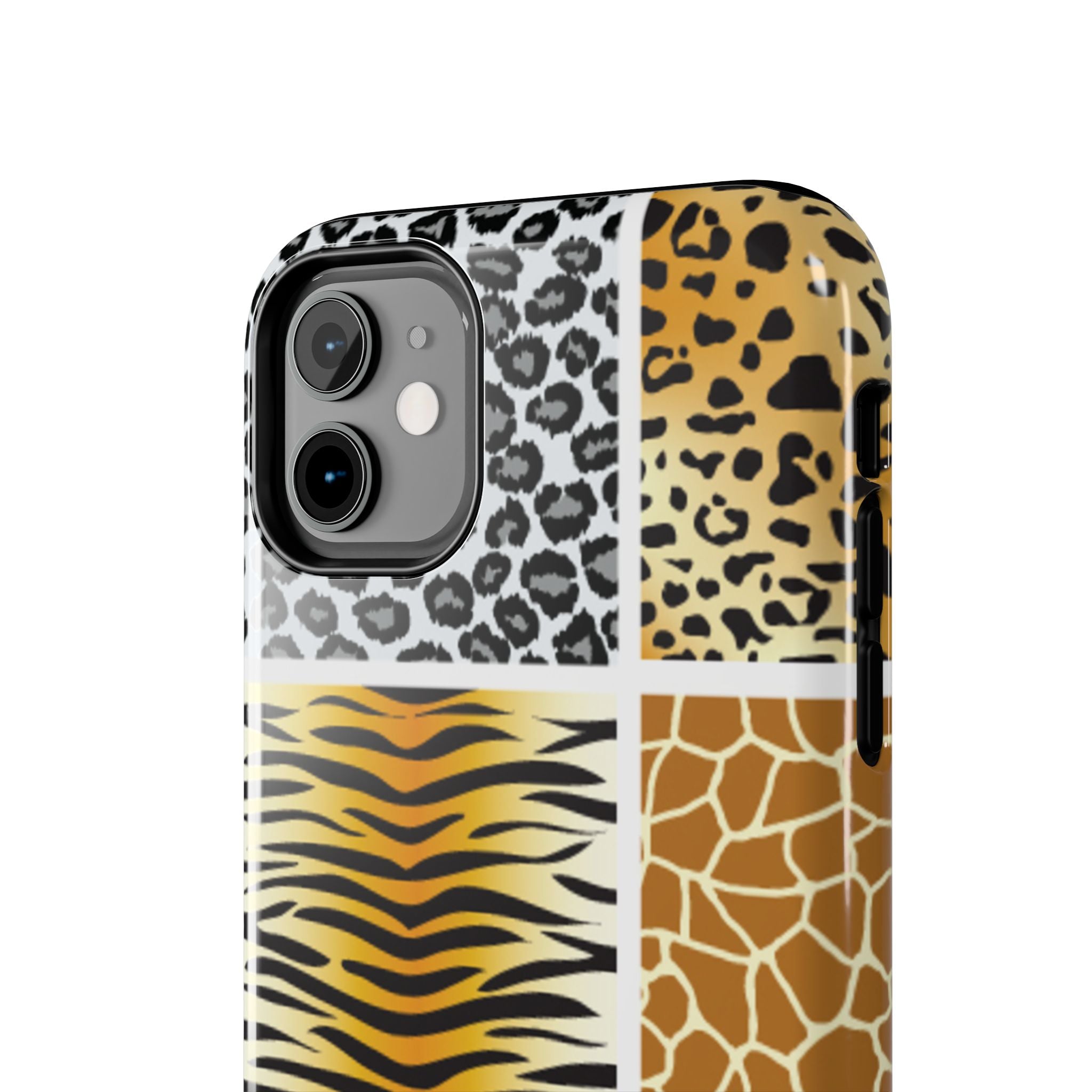 Wild Patchwork Tough Phone Case — Leopard, Zebra & Giraffe Animal Print