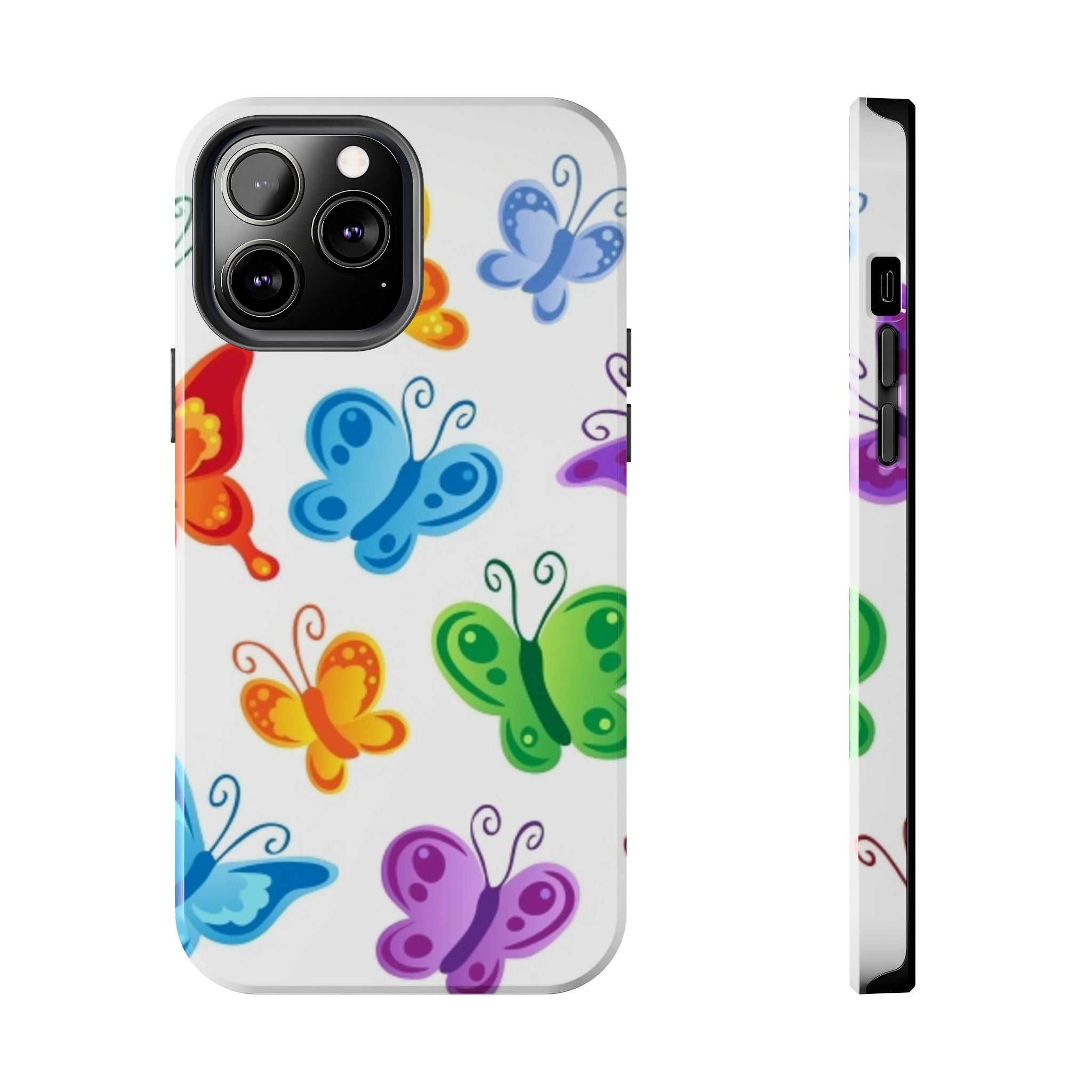 Tough Phone Case — Colorful Rainbow Butterflies Protective Cover