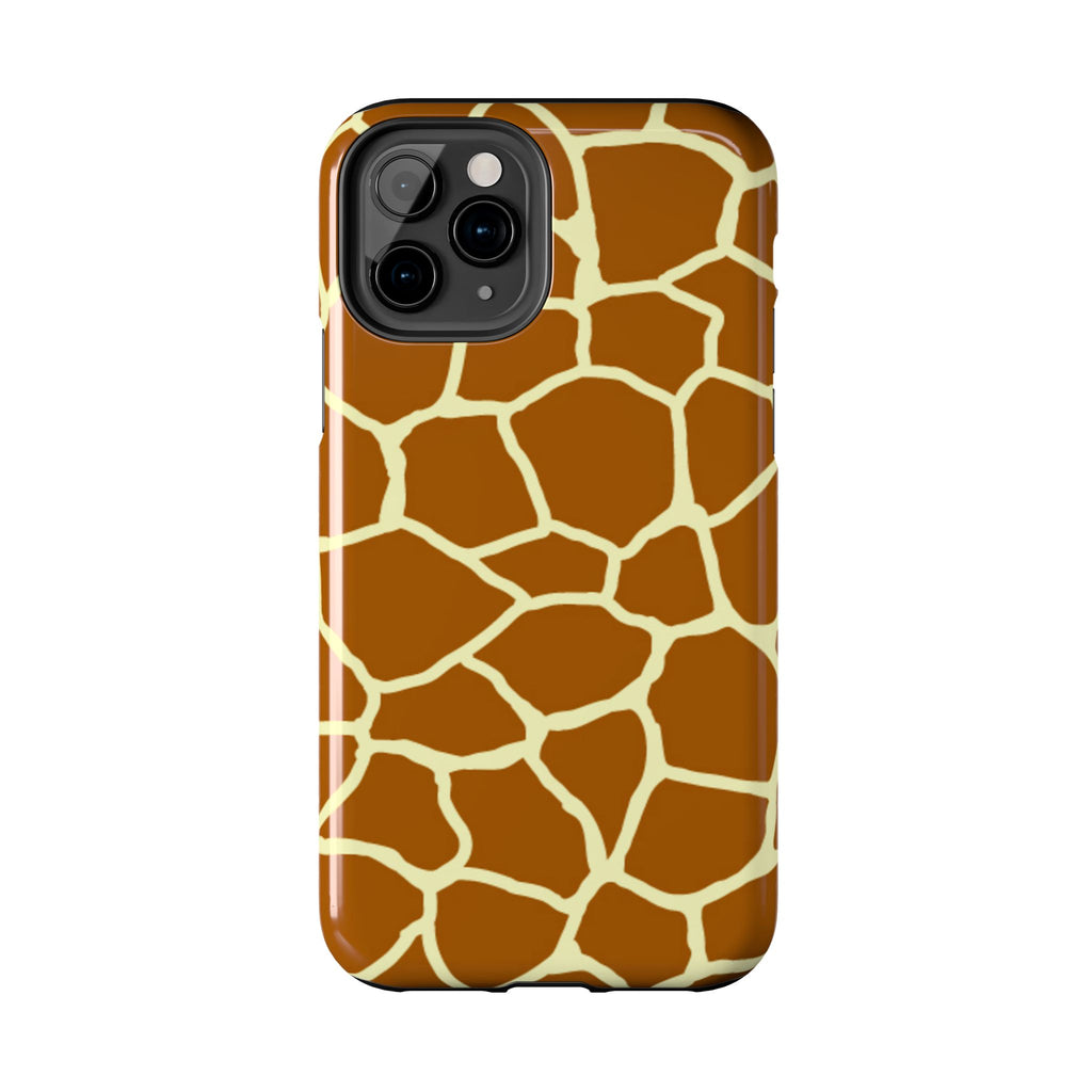 Giraffe Print Tough Phone Case — Durable Safari Animal Pattern Protective Cover