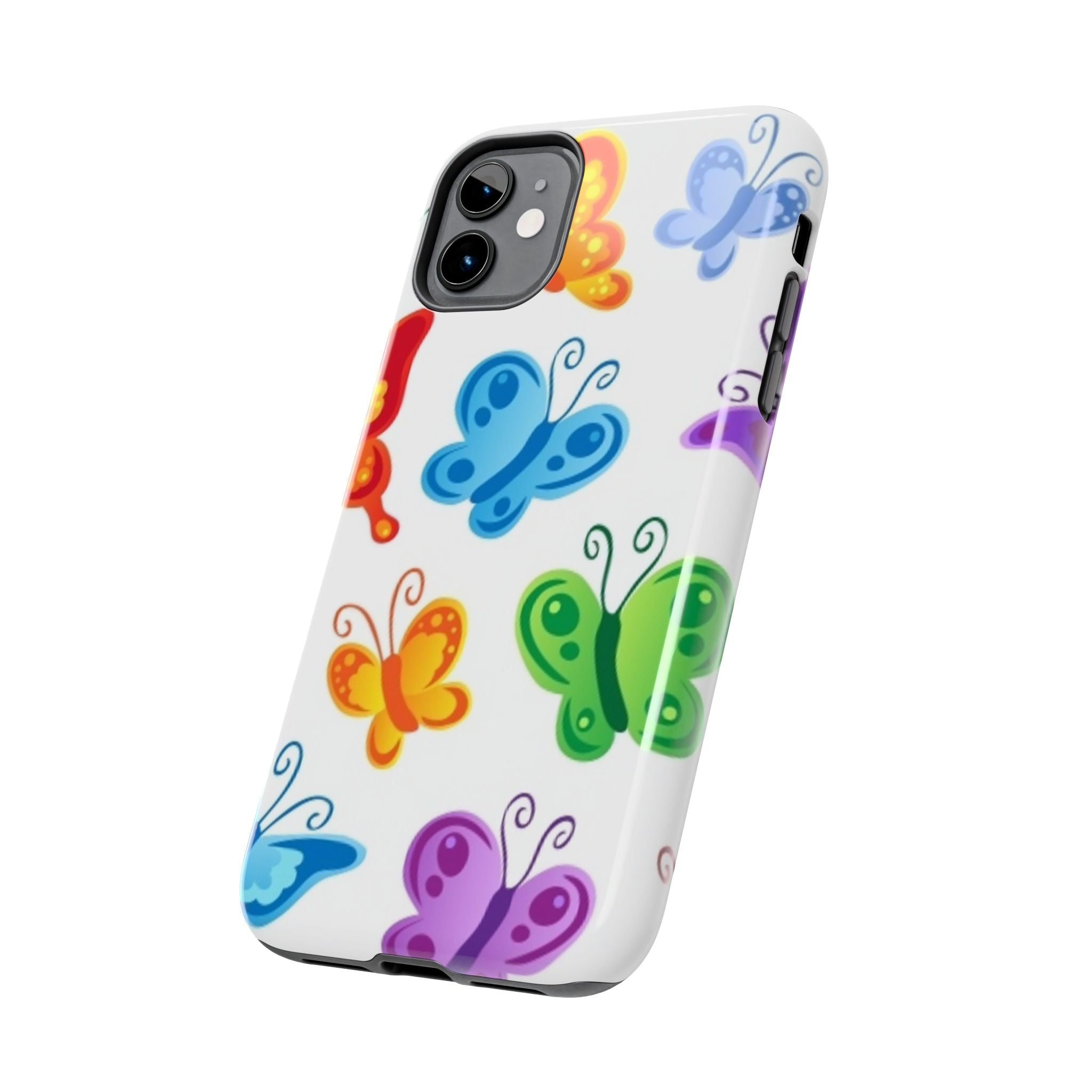 Tough Phone Case — Colorful Rainbow Butterflies Protective Cover