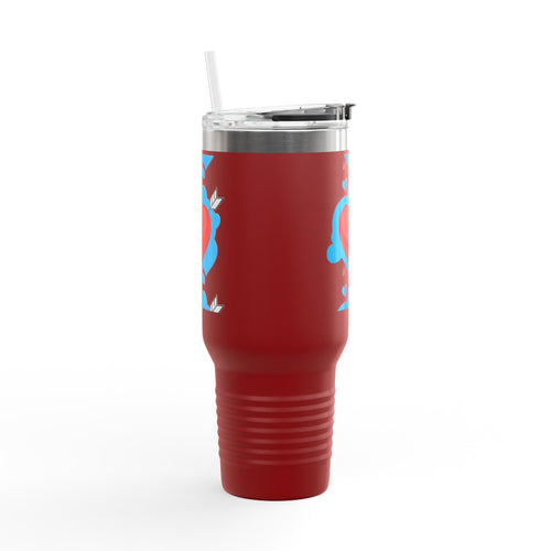40oz Insulated Travel Mug — Arrowed Heart Love Design