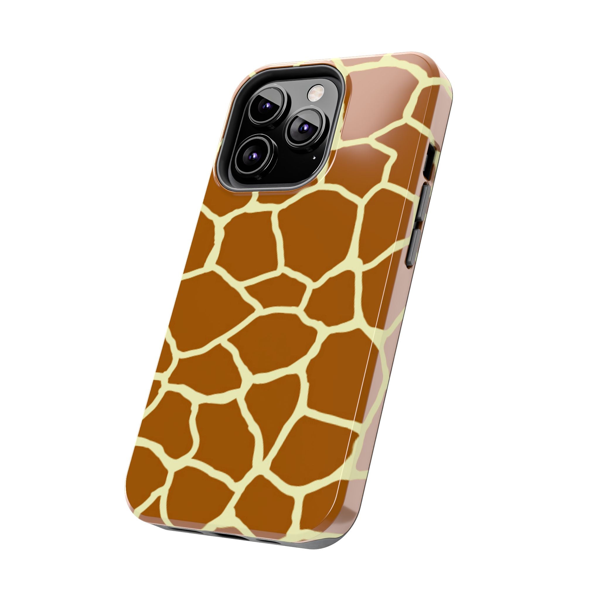 Giraffe Print Tough Phone Case — Durable Safari Animal Pattern Protective Cover
