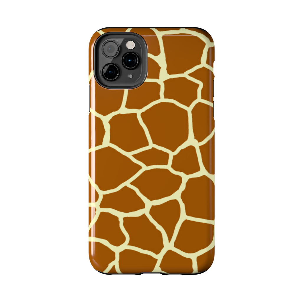Giraffe Print Tough Phone Case — Durable Safari Animal Pattern Protective Cover