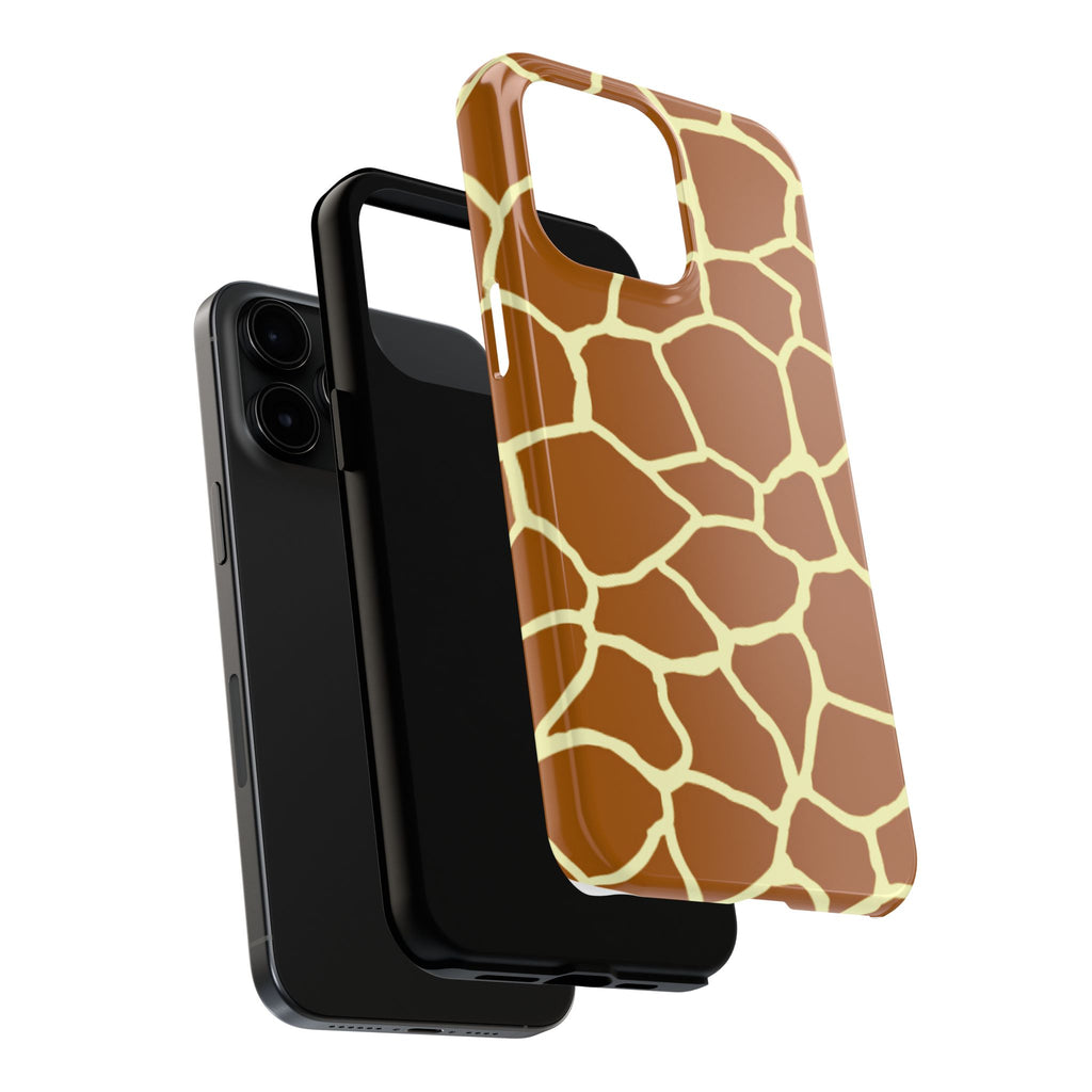 Giraffe Print Tough Phone Case — Durable Safari Animal Pattern Protective Cover