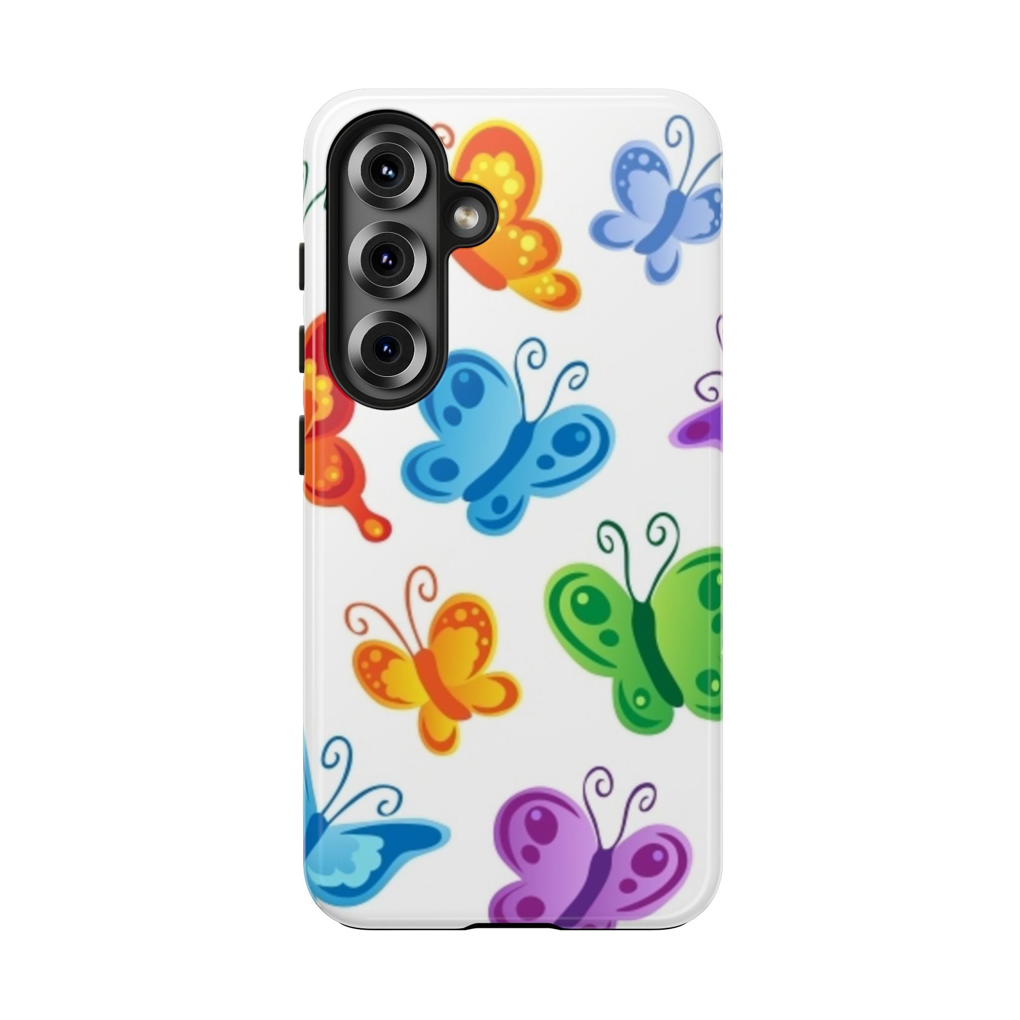 Tough Phone Case — Colorful Rainbow Butterflies Protective Cover
