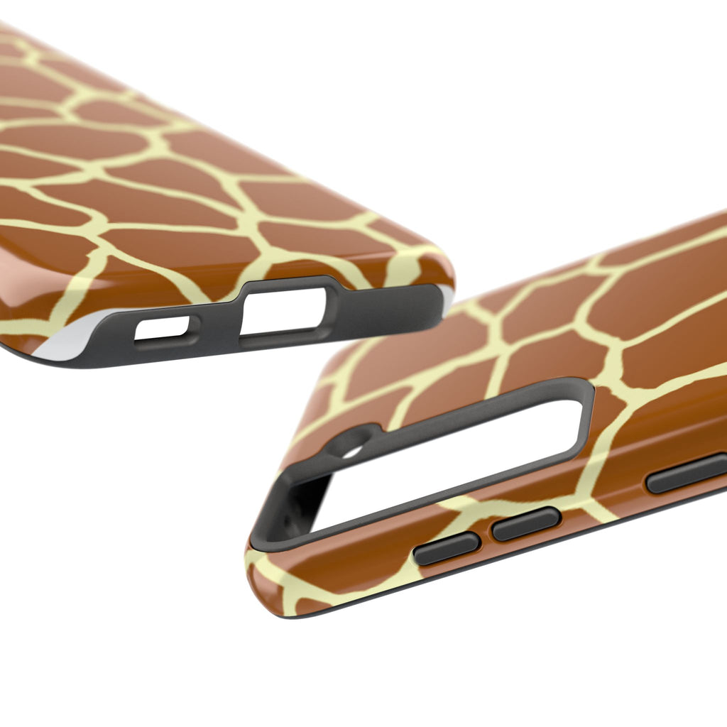 Giraffe Print Tough Phone Case — Durable Safari Animal Pattern Protective Cover