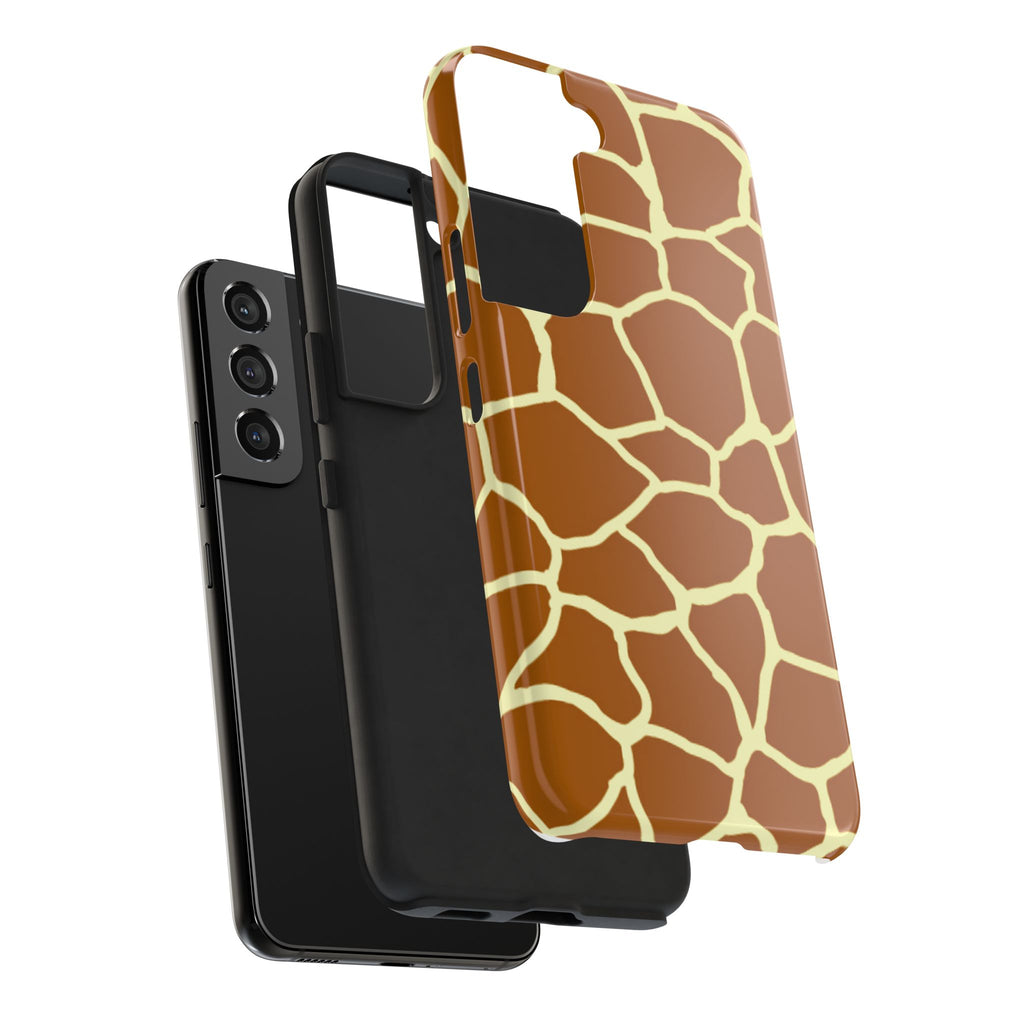 Giraffe Print Tough Phone Case — Durable Safari Animal Pattern Protective Cover