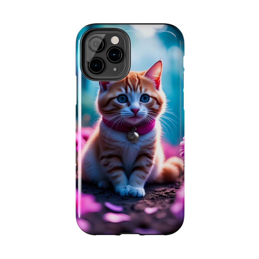 Cute Ginger Kitten Tough Phone Case — Protective iPhone Case with Adorable Cat Design