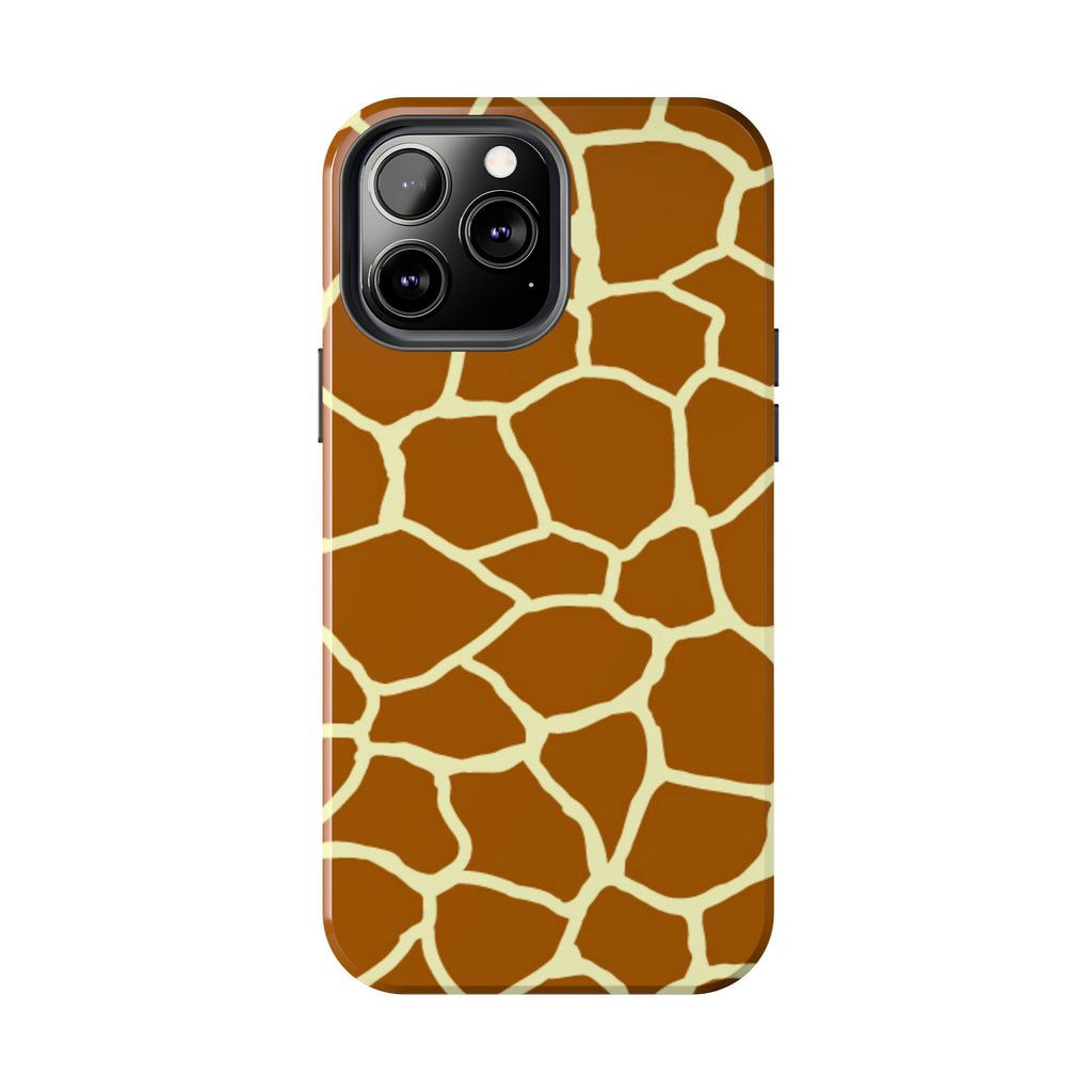 Giraffe Print Tough Phone Case — Durable Safari Animal Pattern Protective Cover
