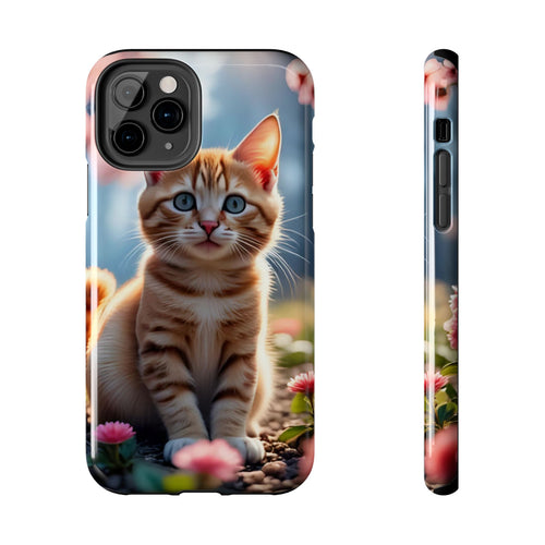 Cute Ginger Kitten Tough Phone Case — Protective Cute Cat iPhone Case