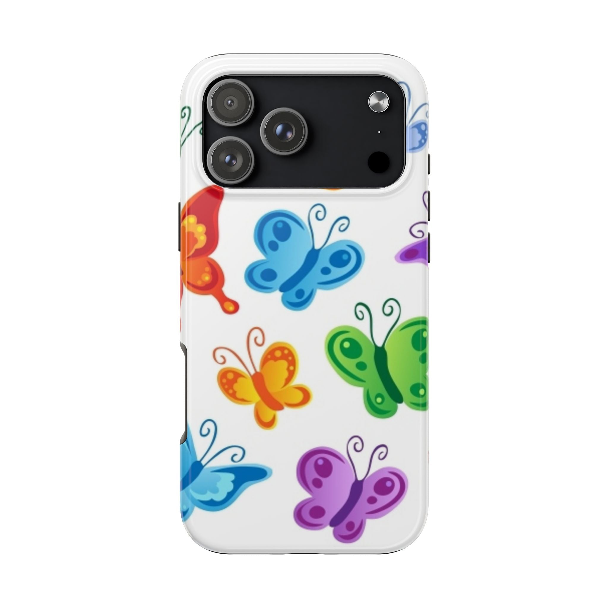 Tough Phone Case — Colorful Rainbow Butterflies Protective Cover