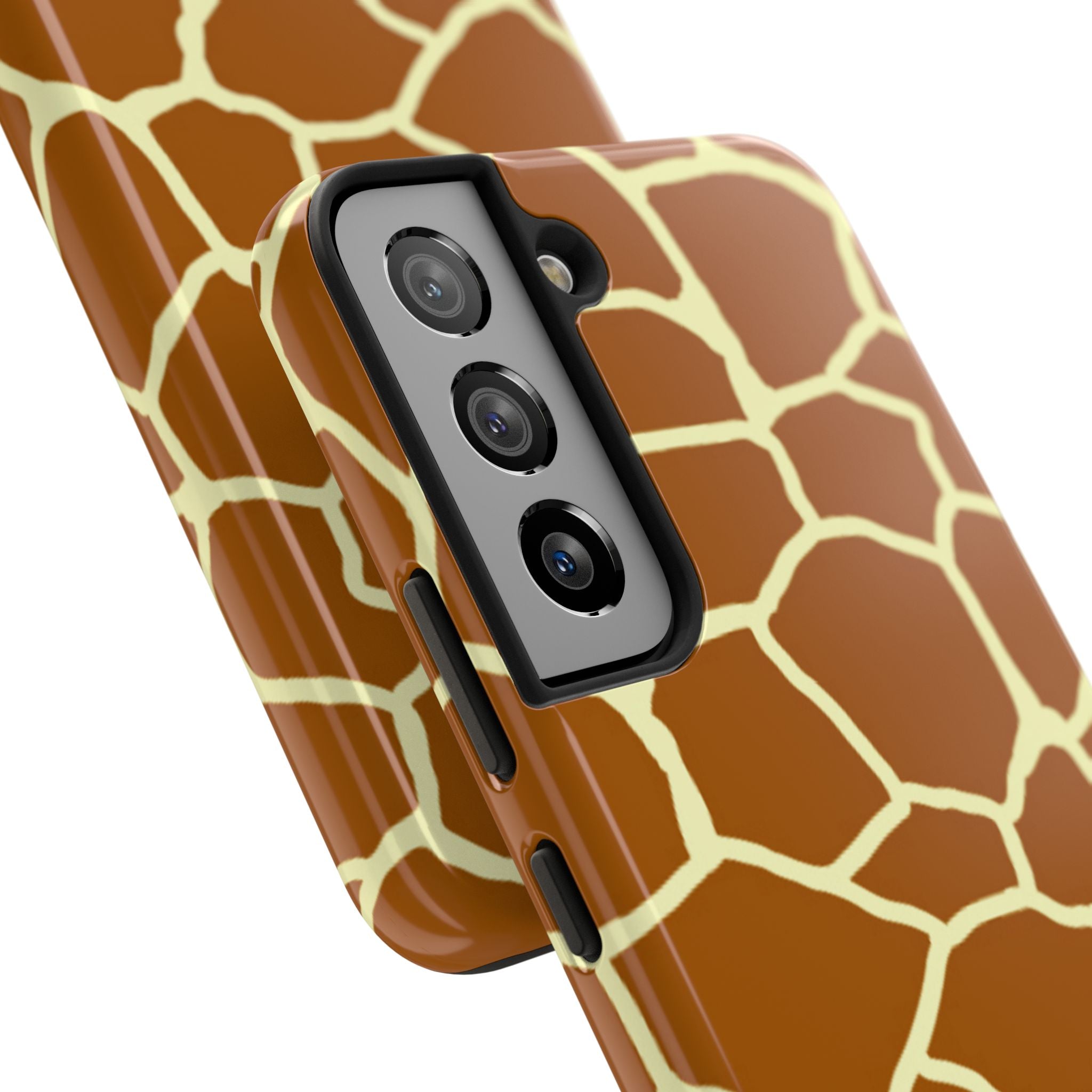 Giraffe Print Tough Phone Case — Durable Safari Animal Pattern Protective Cover