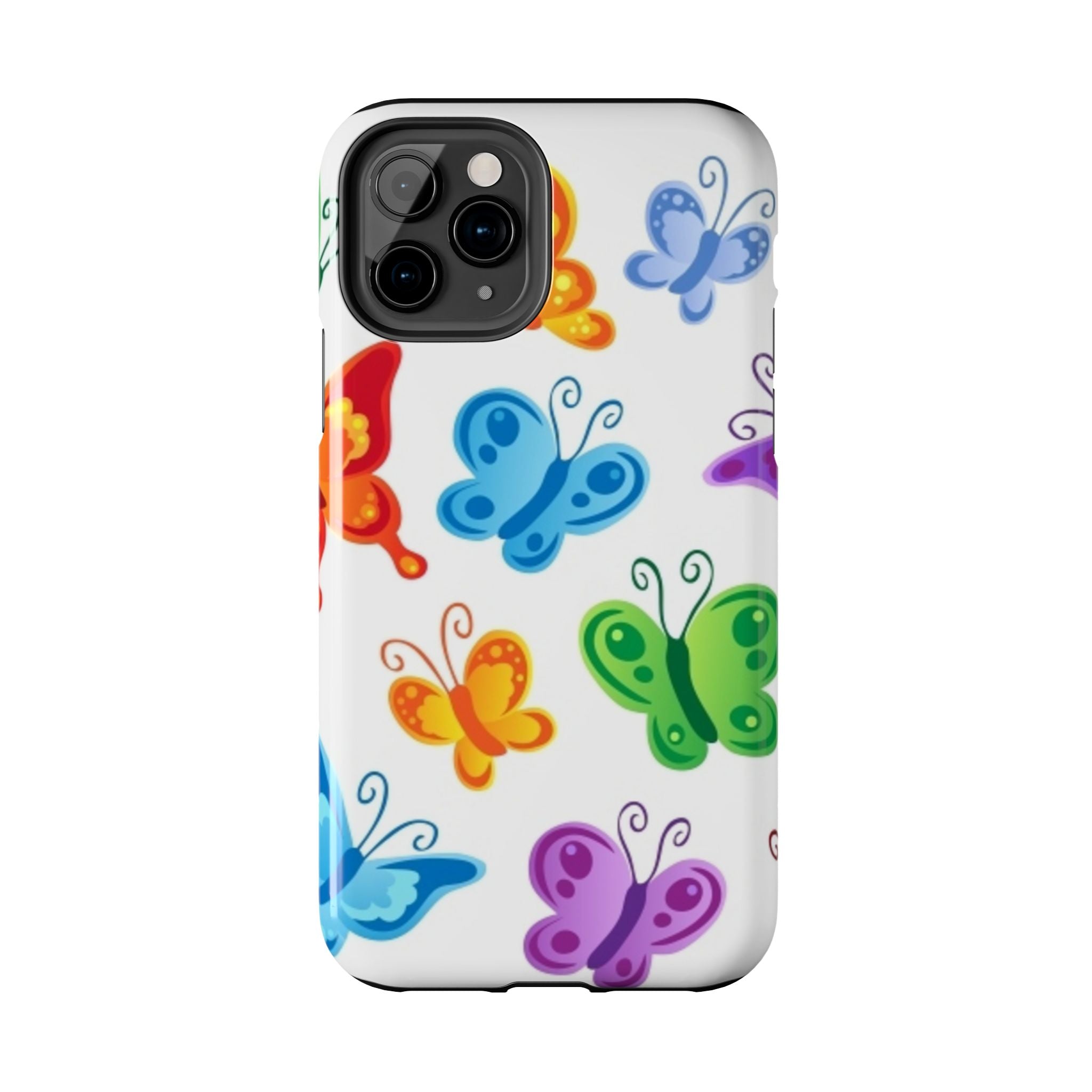 Tough Phone Case — Colorful Rainbow Butterflies Protective Cover