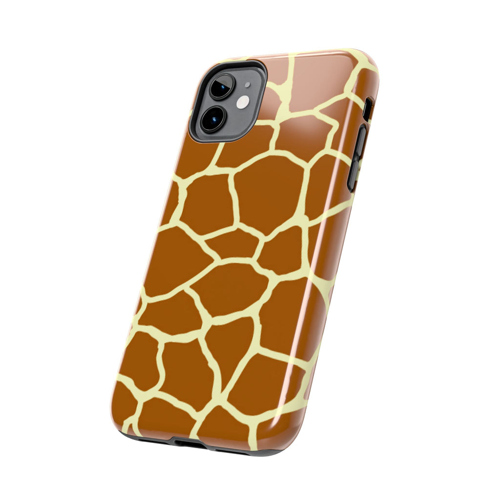 Giraffe Print Tough Phone Case — Durable Safari Animal Pattern Protective Cover