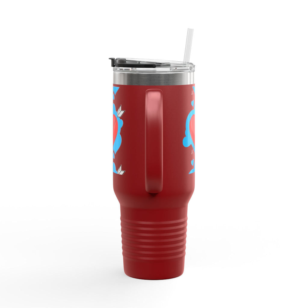 40oz Insulated Travel Mug — Arrowed Heart Love Design