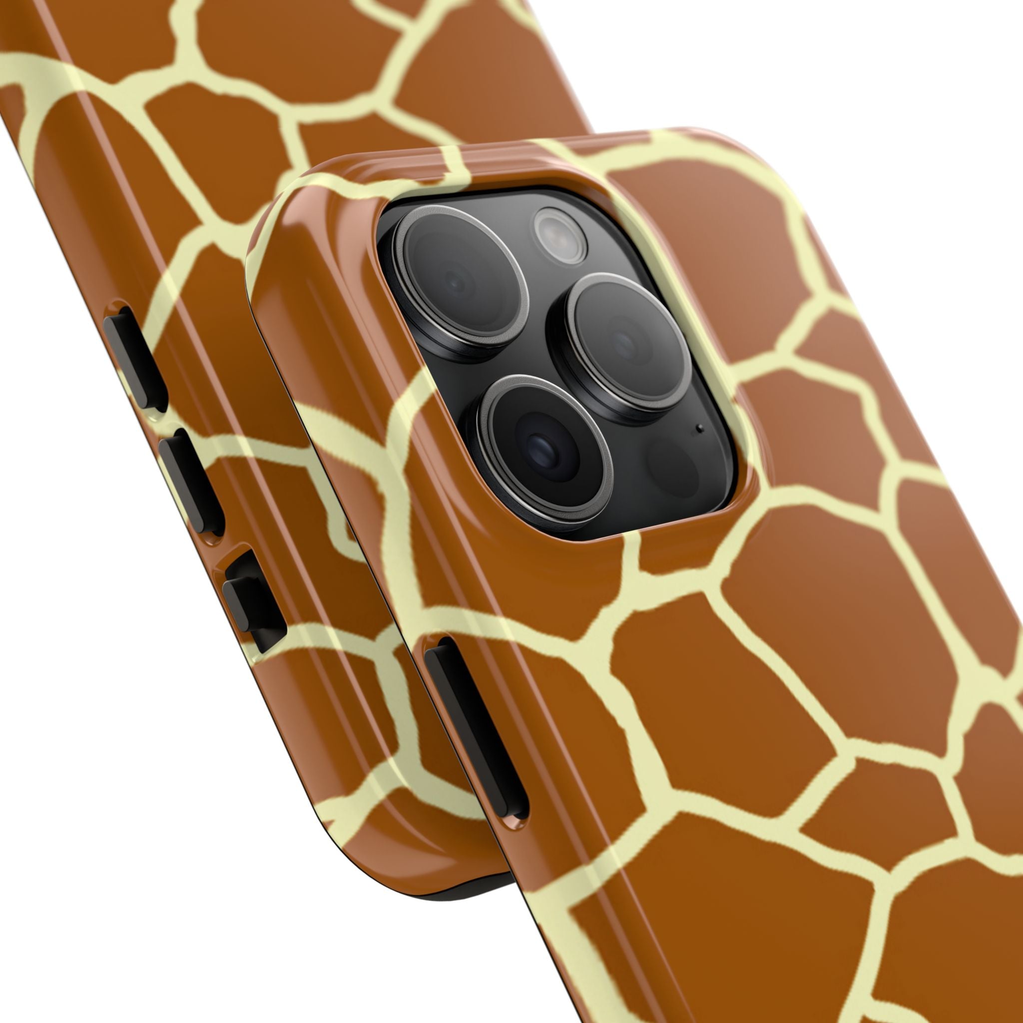 Giraffe Print Tough Phone Case — Durable Safari Animal Pattern Protective Cover