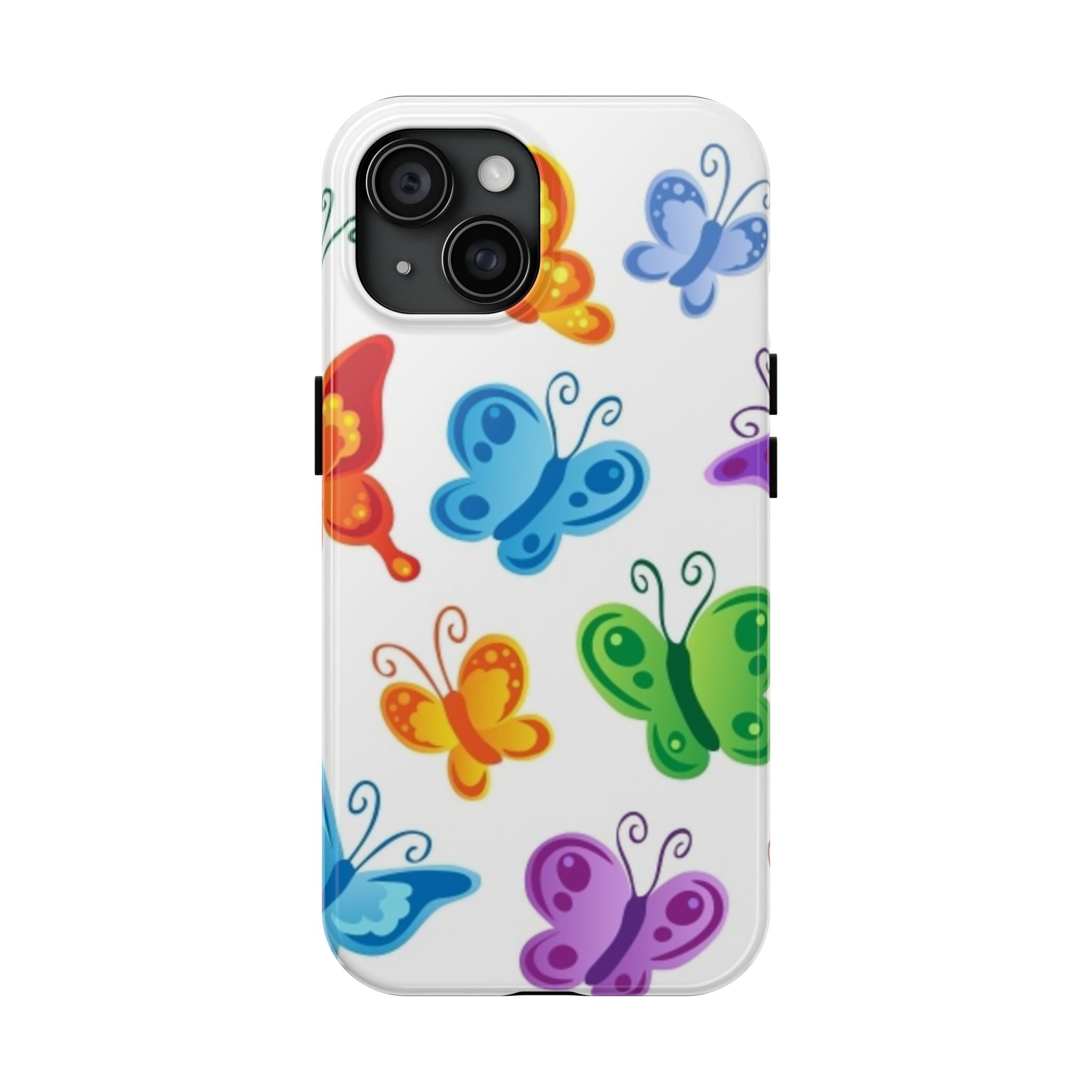 Tough Phone Case — Colorful Rainbow Butterflies Protective Cover