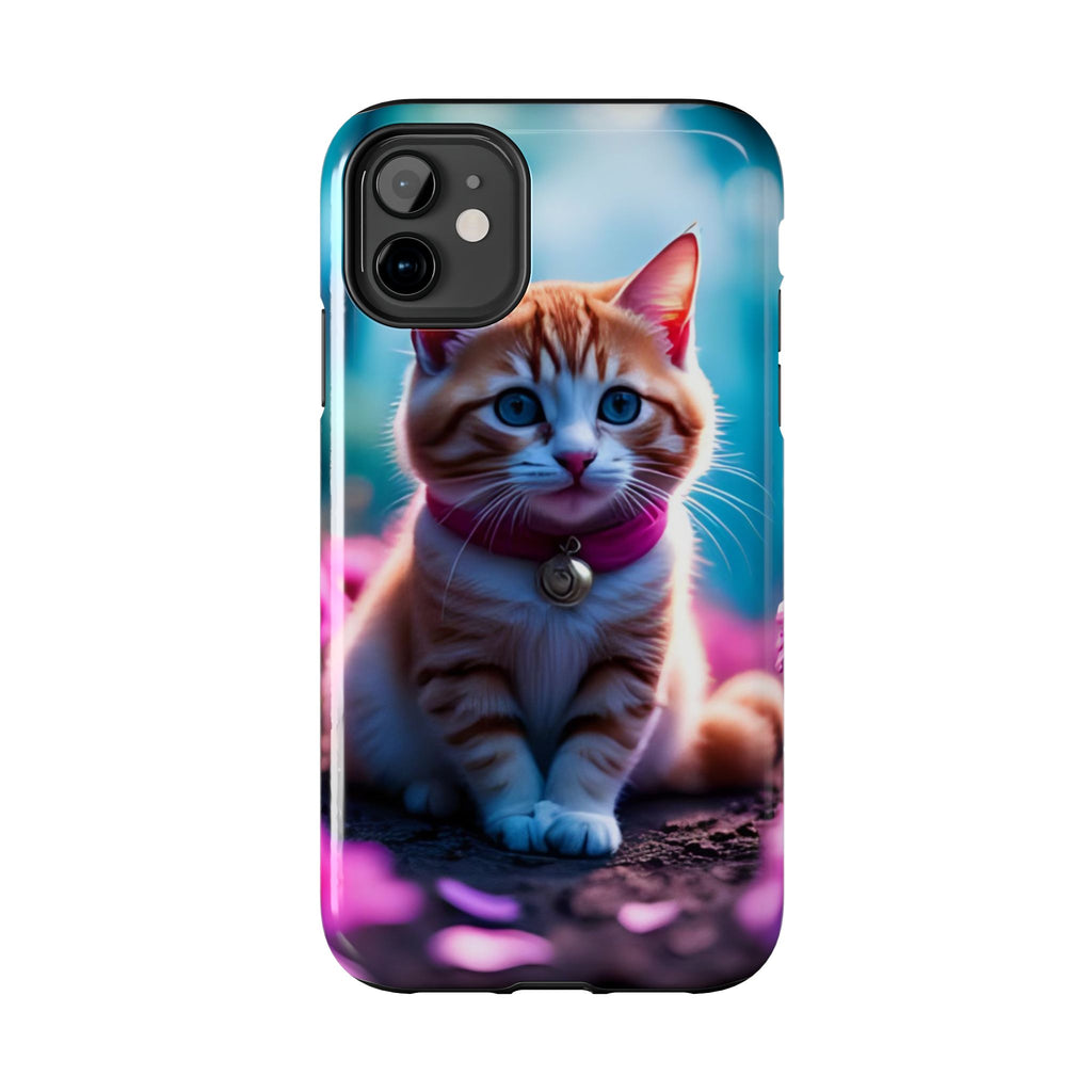 Cute Ginger Kitten Tough Phone Case — Protective iPhone Case with Adorable Cat Design