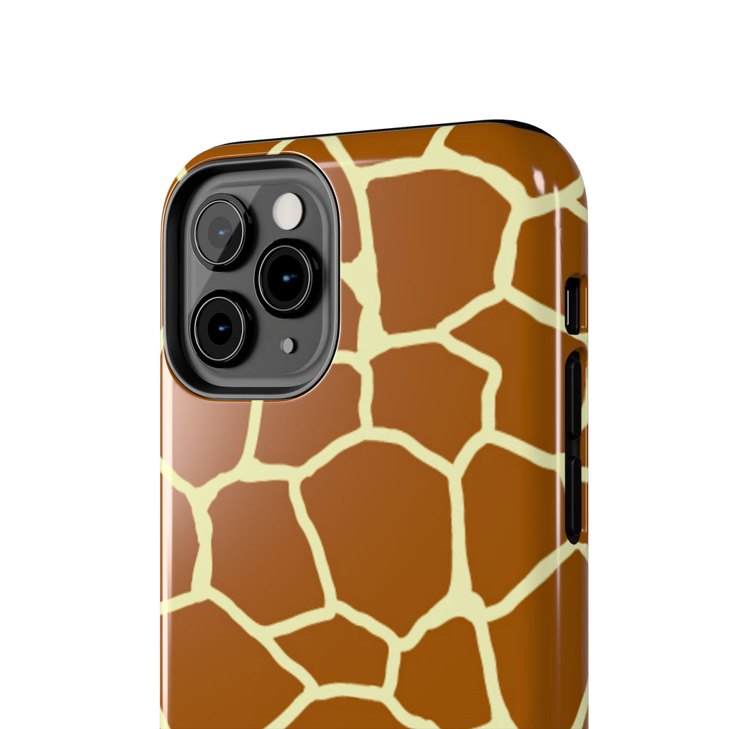 Giraffe Print Tough Phone Case — Durable Safari Animal Pattern Protective Cover