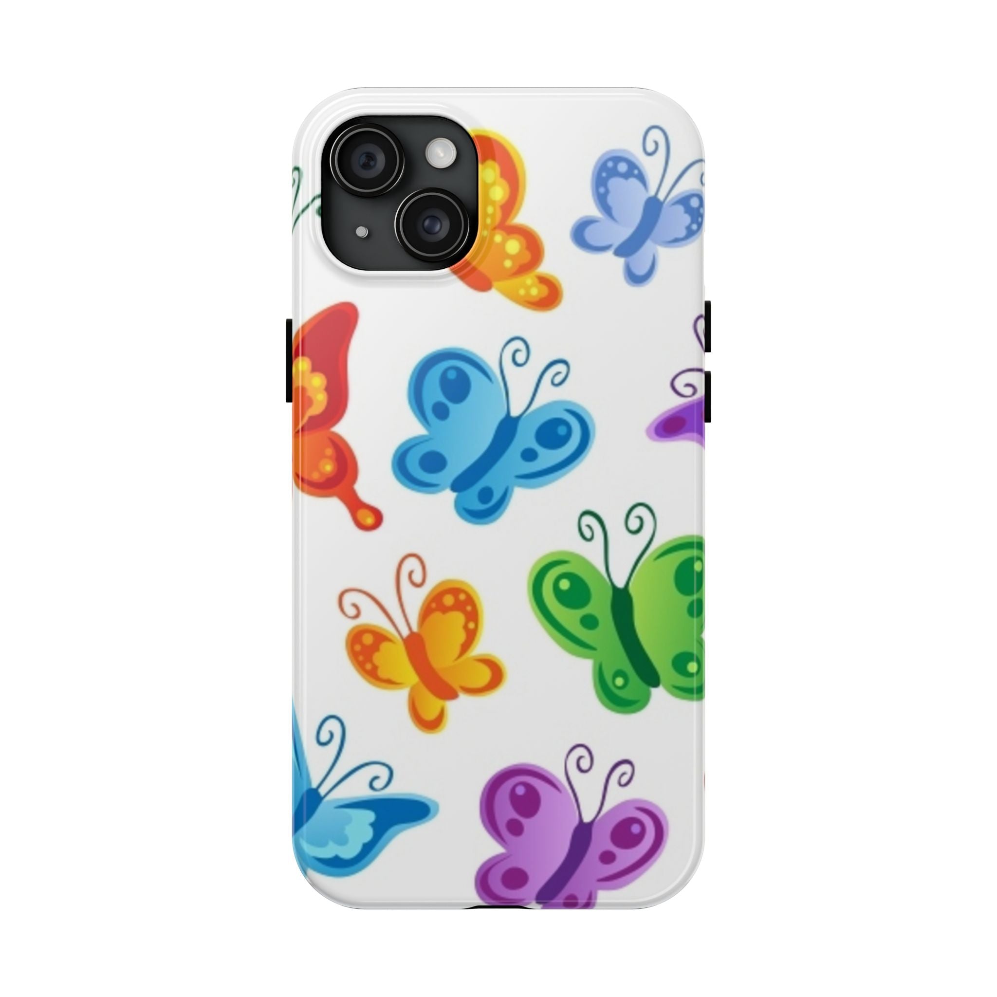 Tough Phone Case — Colorful Rainbow Butterflies Protective Cover