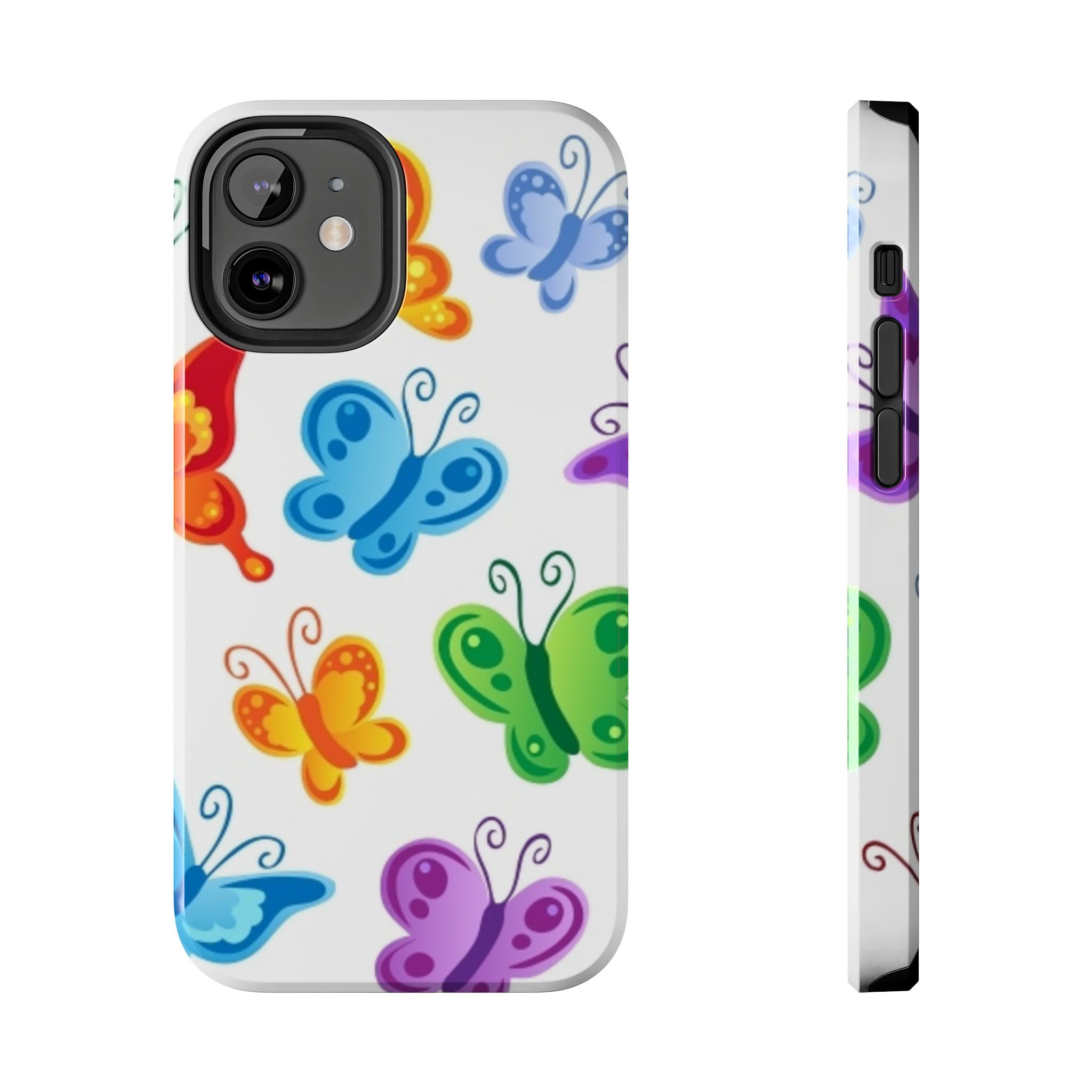 Tough Phone Case — Colorful Rainbow Butterflies Protective Cover