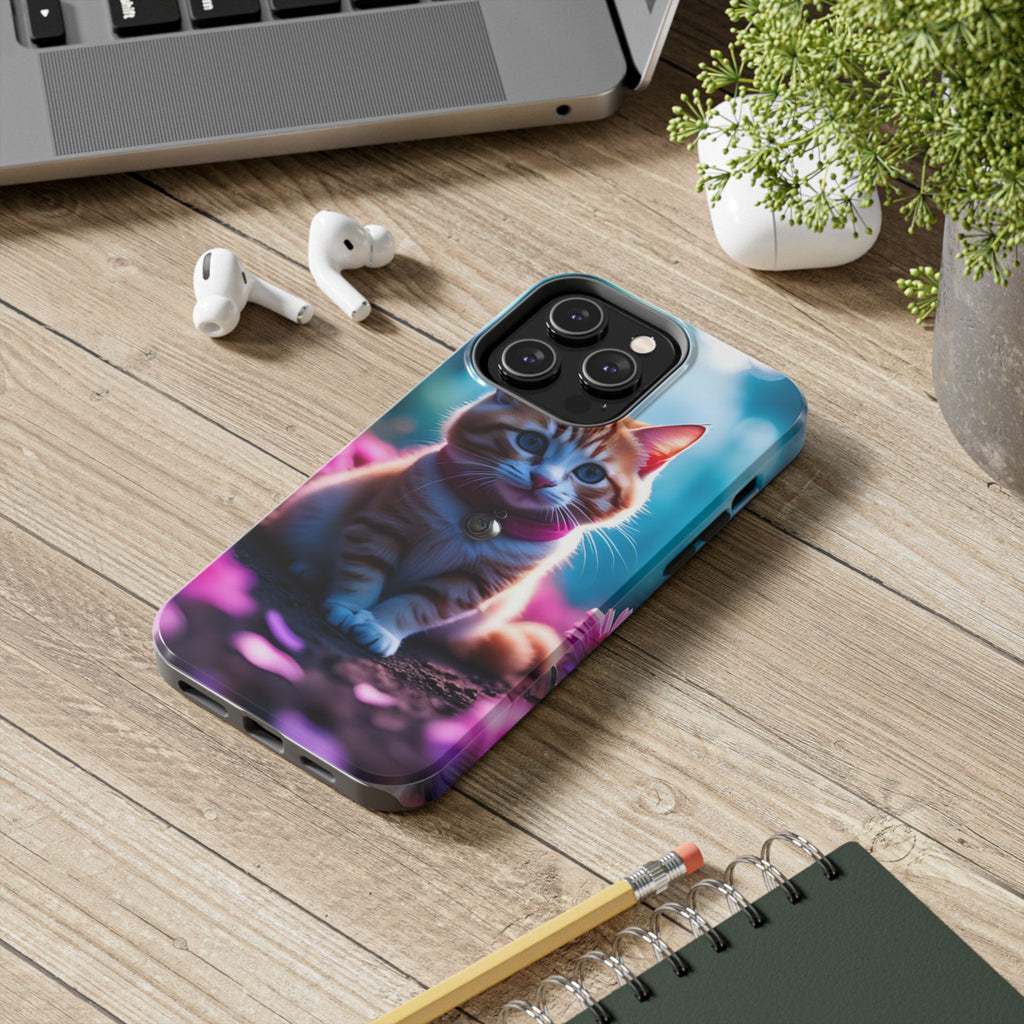 Cute Ginger Kitten Tough Phone Case — Protective iPhone Case with Adorable Cat Design